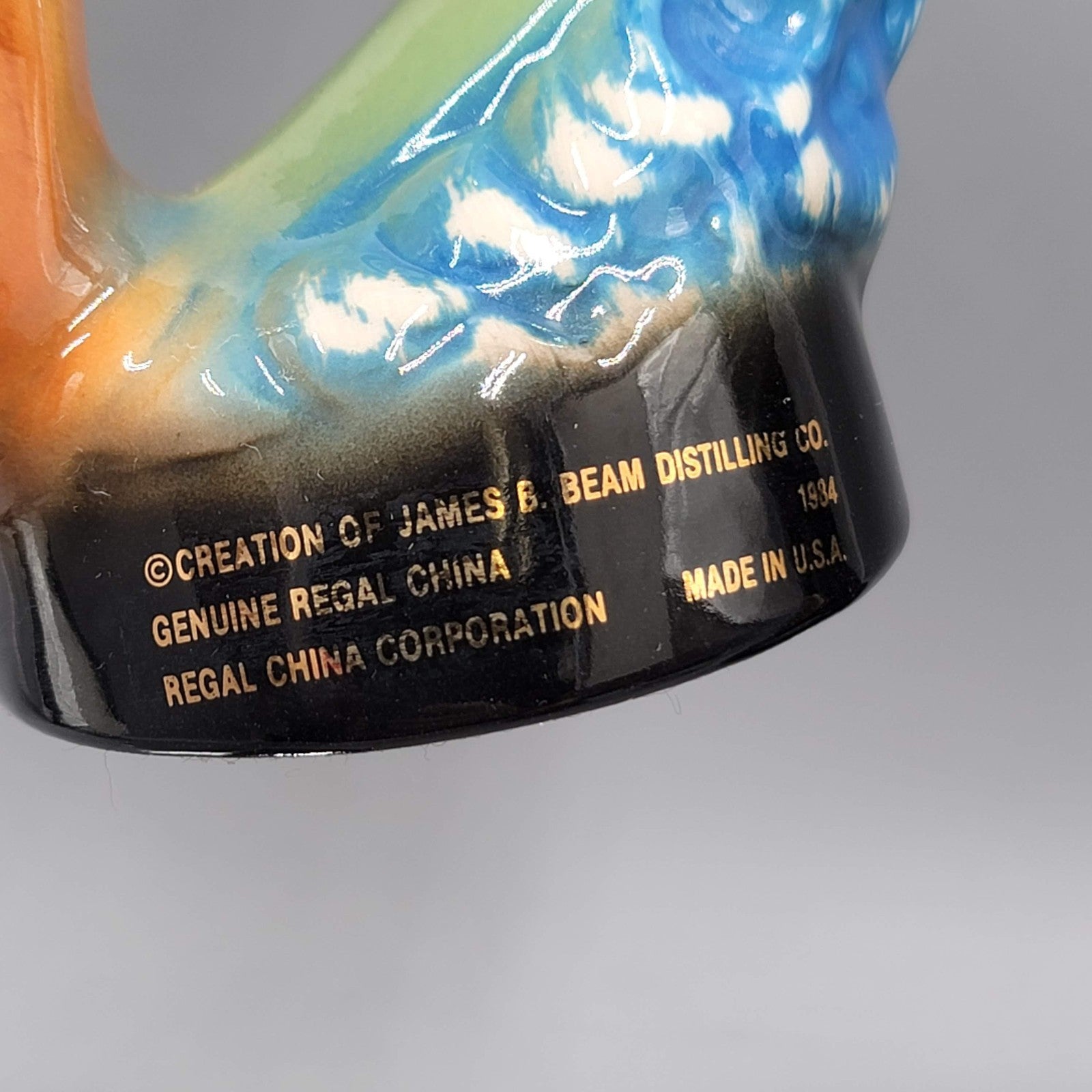 Jim Beam Small Fox 14th Convention Hollywood Fl. 1984 Paperweight Fox Surfing