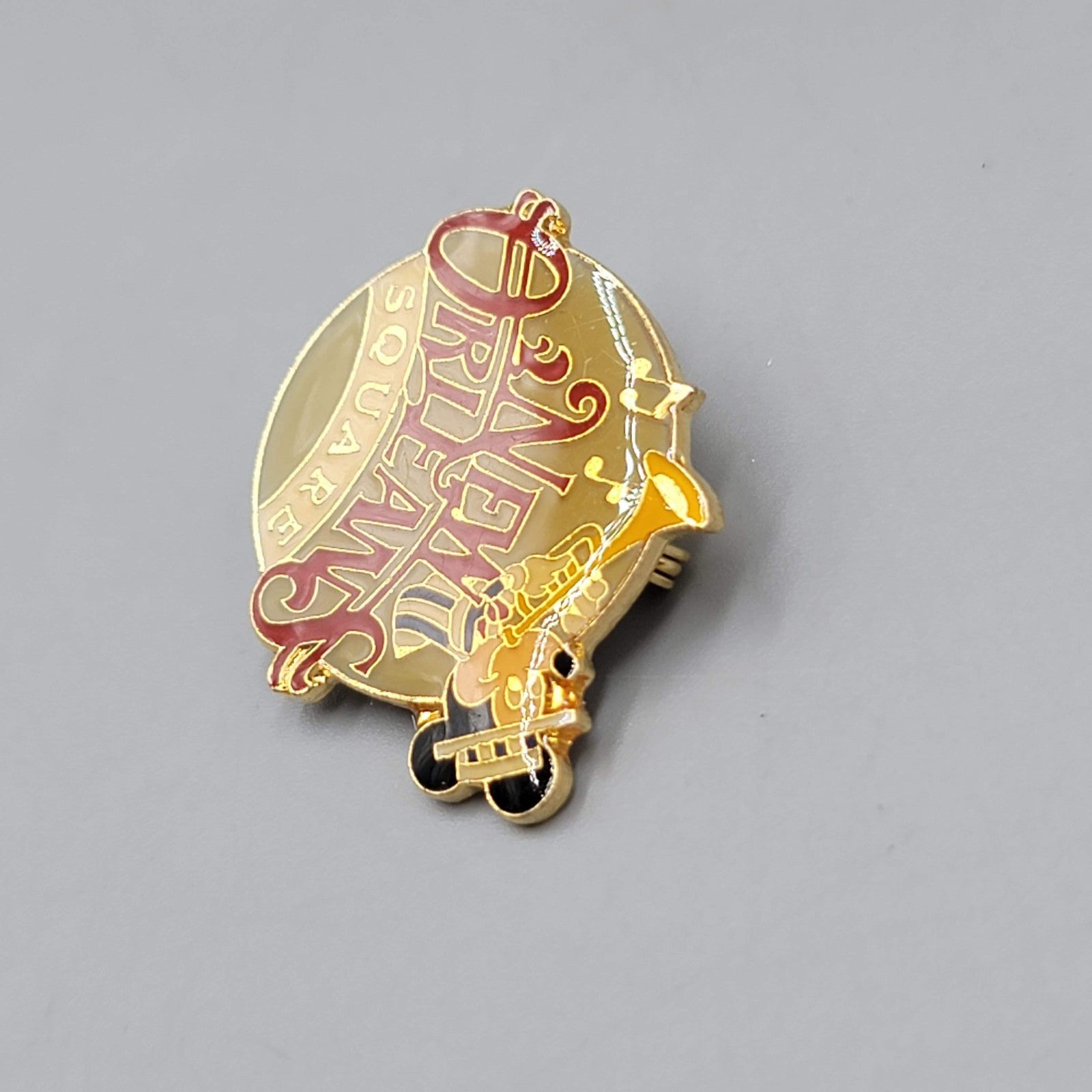 Vintage Disneyland New Orleans Square Mickey Mouse Trumpet Enamel Pin Taiwan
