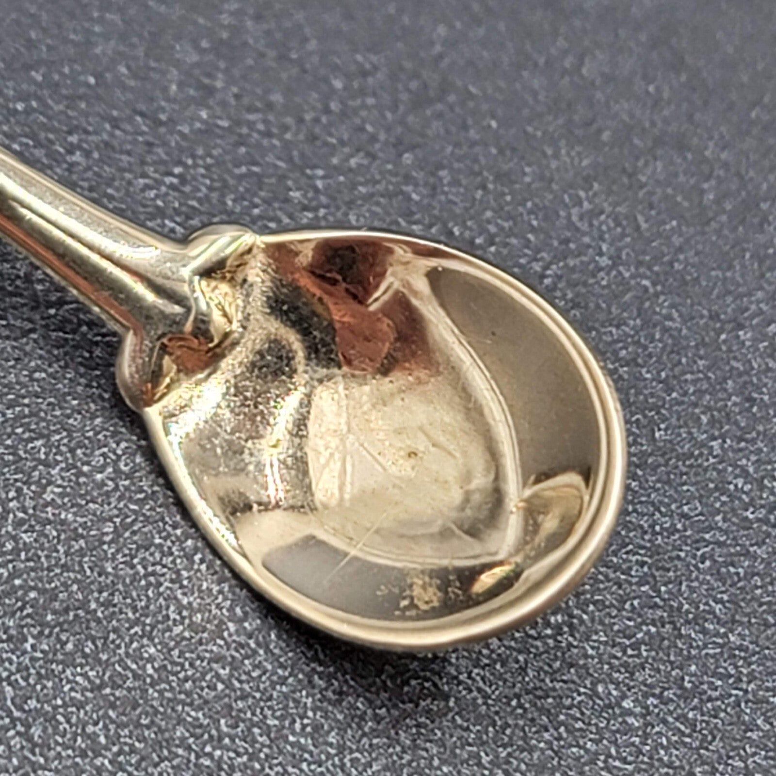 Vintage Spoon Brooch Gold tone Heart Estate Costume Jewelry 2 1/2"