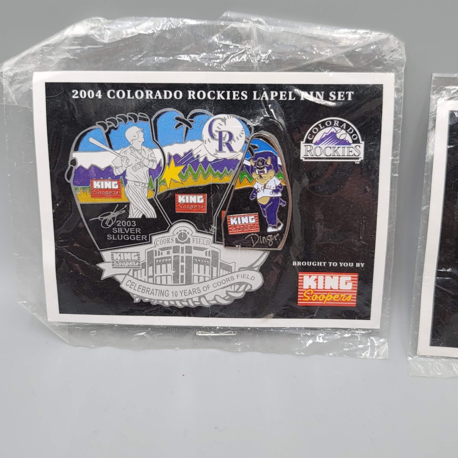 Vintage 2004 MLB Colorado Rockies Collection Lapel Pins Lot of 2 NOS