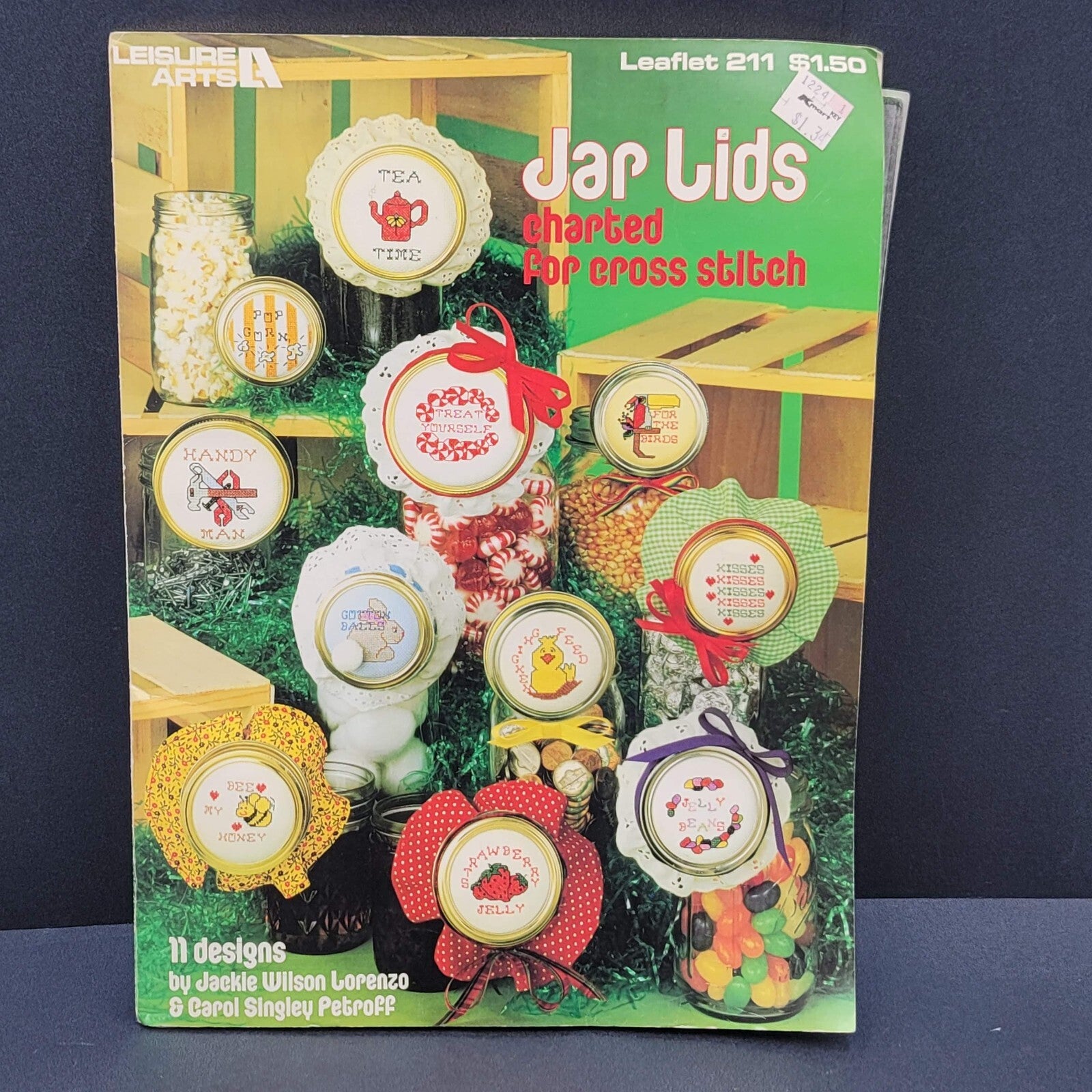 Various Charted Cross Stitch Patterns for Jar Lids Leaflet 211 Lorenzo Petroff