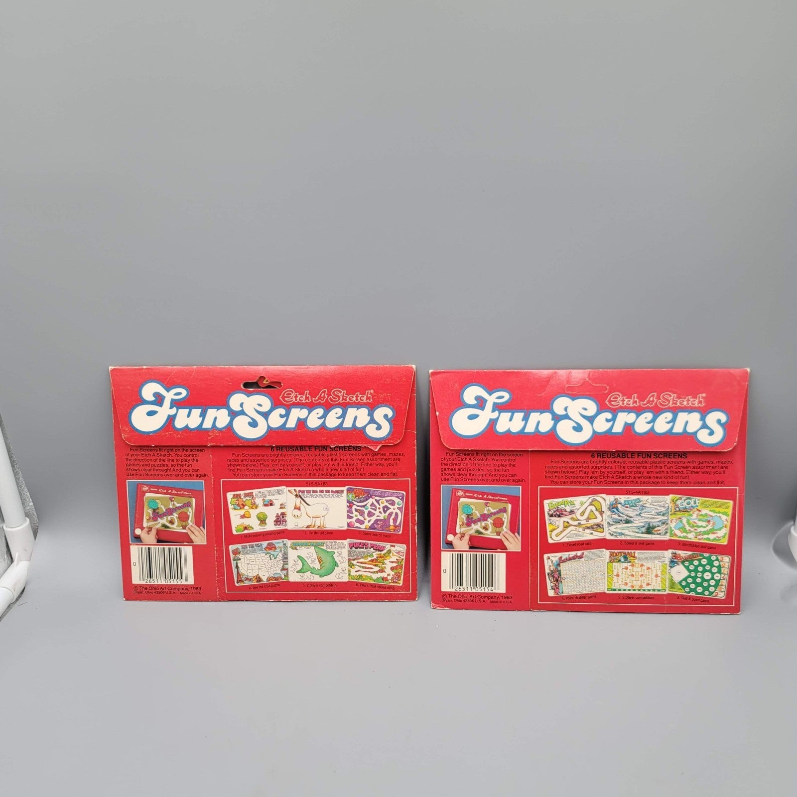 Vintage Etch A Sketch Reusable Fun Screens  Games Puzzles Sports Qty 12