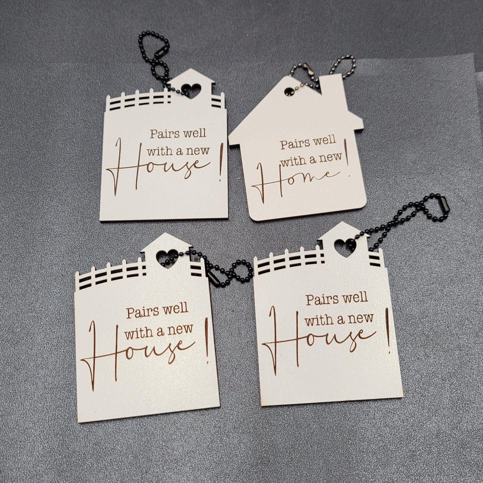 Wine Bottle Wood Gift Tags Lot of 4 PAIRS WELL WITH A NEW HOME