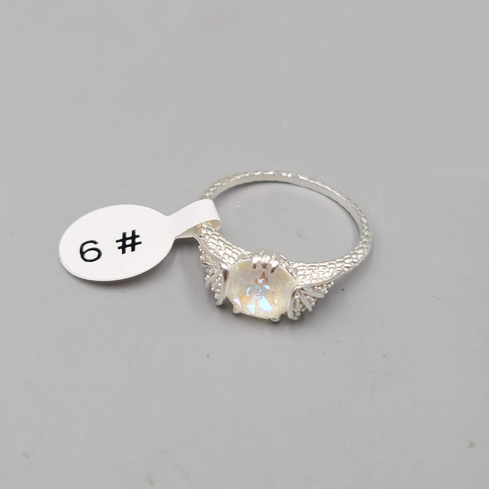 Fragrant Jewels Snow Dragon Ring 925 Sterling Silver New with tag Size 9 SPARKLY
