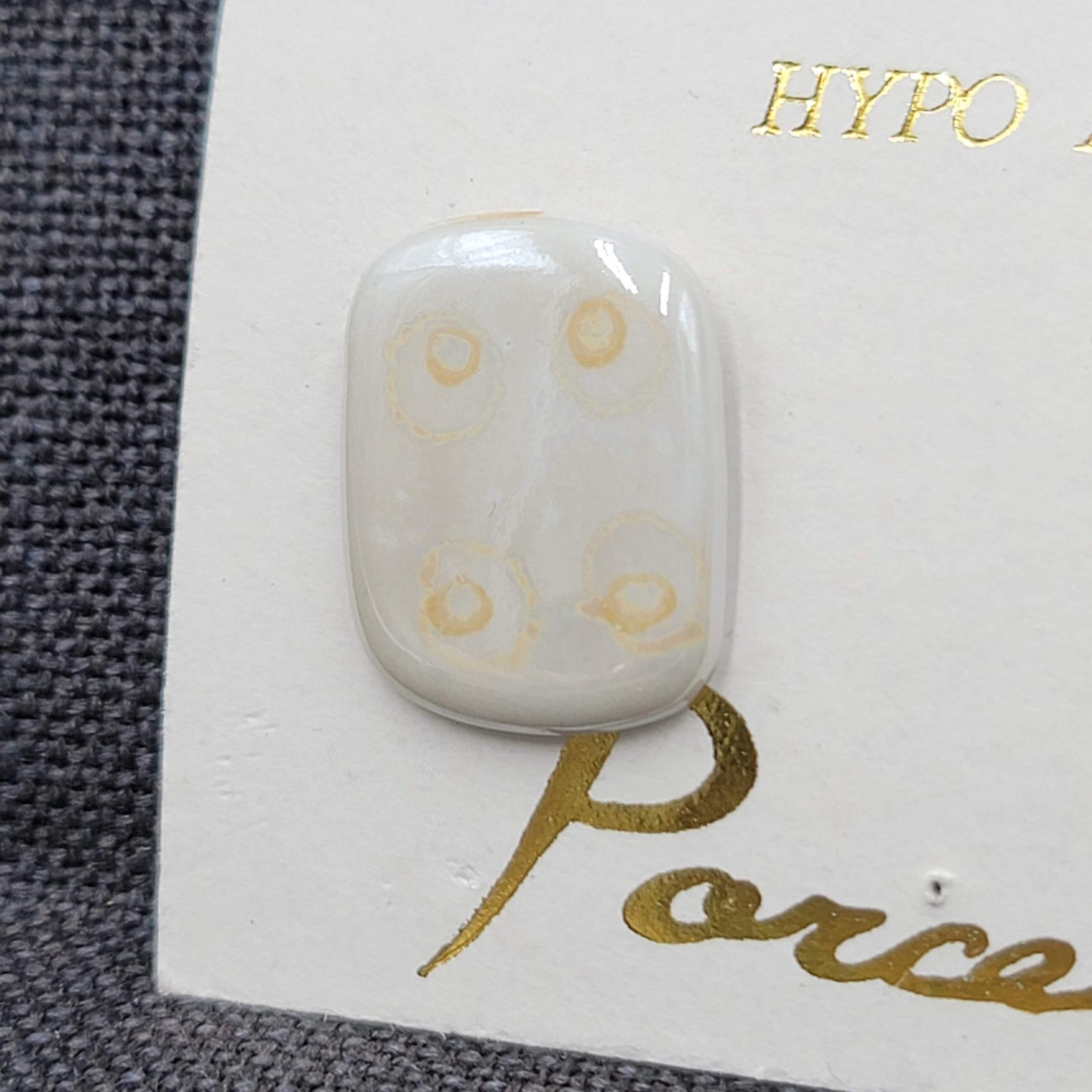 Vintage Porcelain Hypoallergenic Pierced Earrings Handmade Drop Unique 7/8"