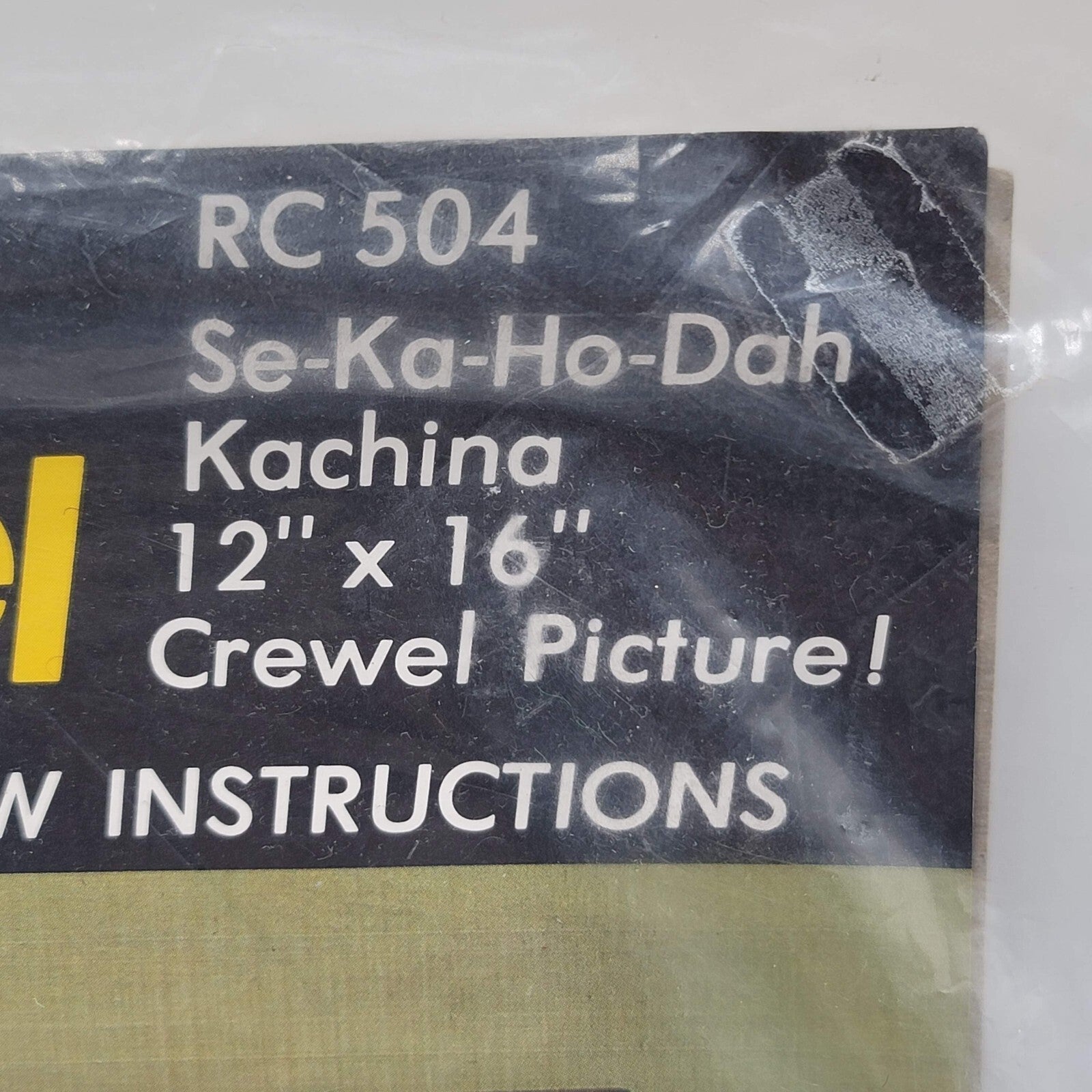 Ramsey Crafts Kachina Complete Craft Kit Crewel Embroidery 12x16"