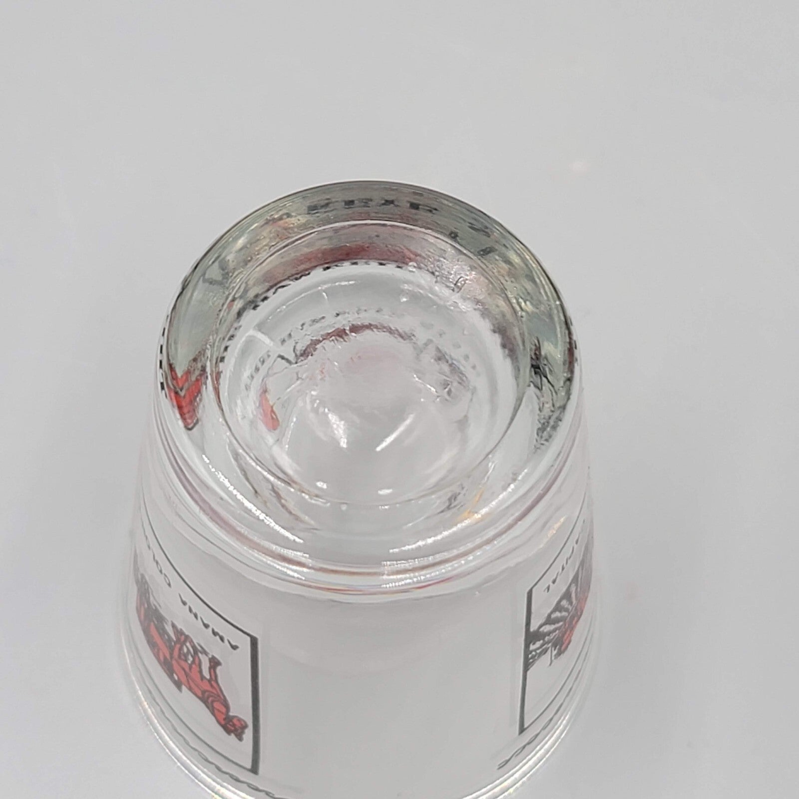 Vintage IOWA Shot Glass Red and Black Letters Souvenir