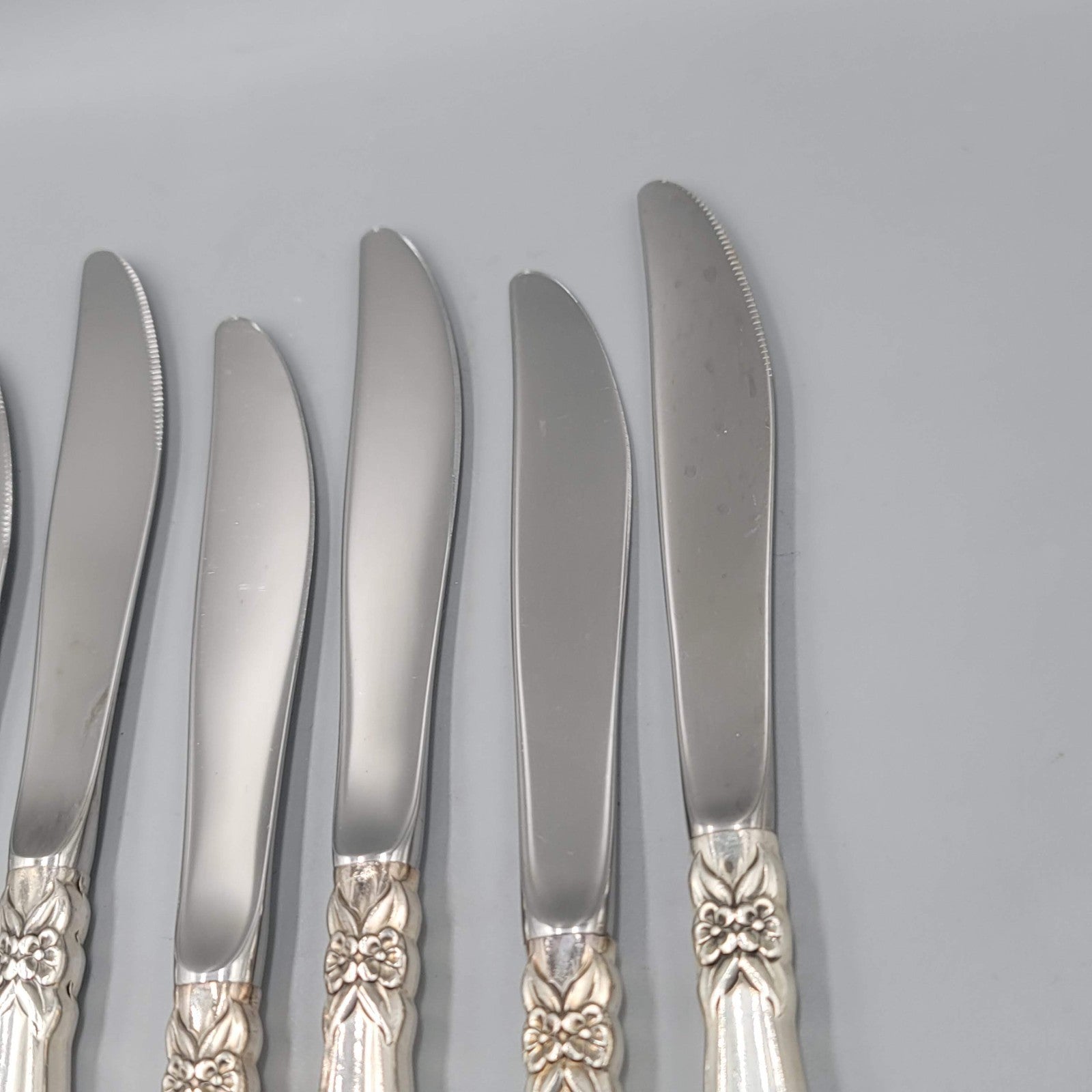 1847 Rogers Bros International Silver Plate Garland Lot of 10 Dinner Knives