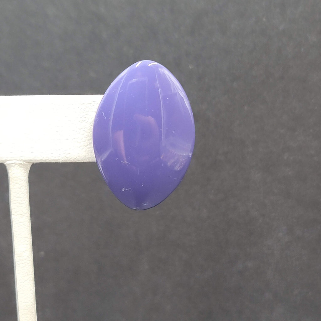 Vintage Pierced Earrings Purple Enamel Over Metal Drop 1.25"