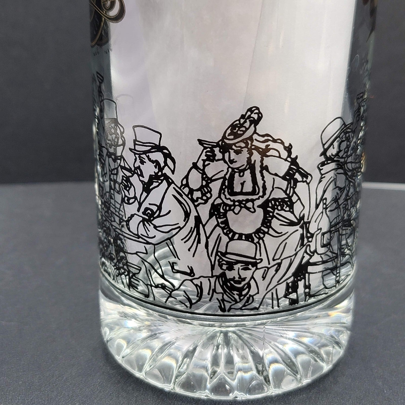 Cheers Meet Me In Minneapolis Clear Mug with Black Etching Beer Stein Souvenir