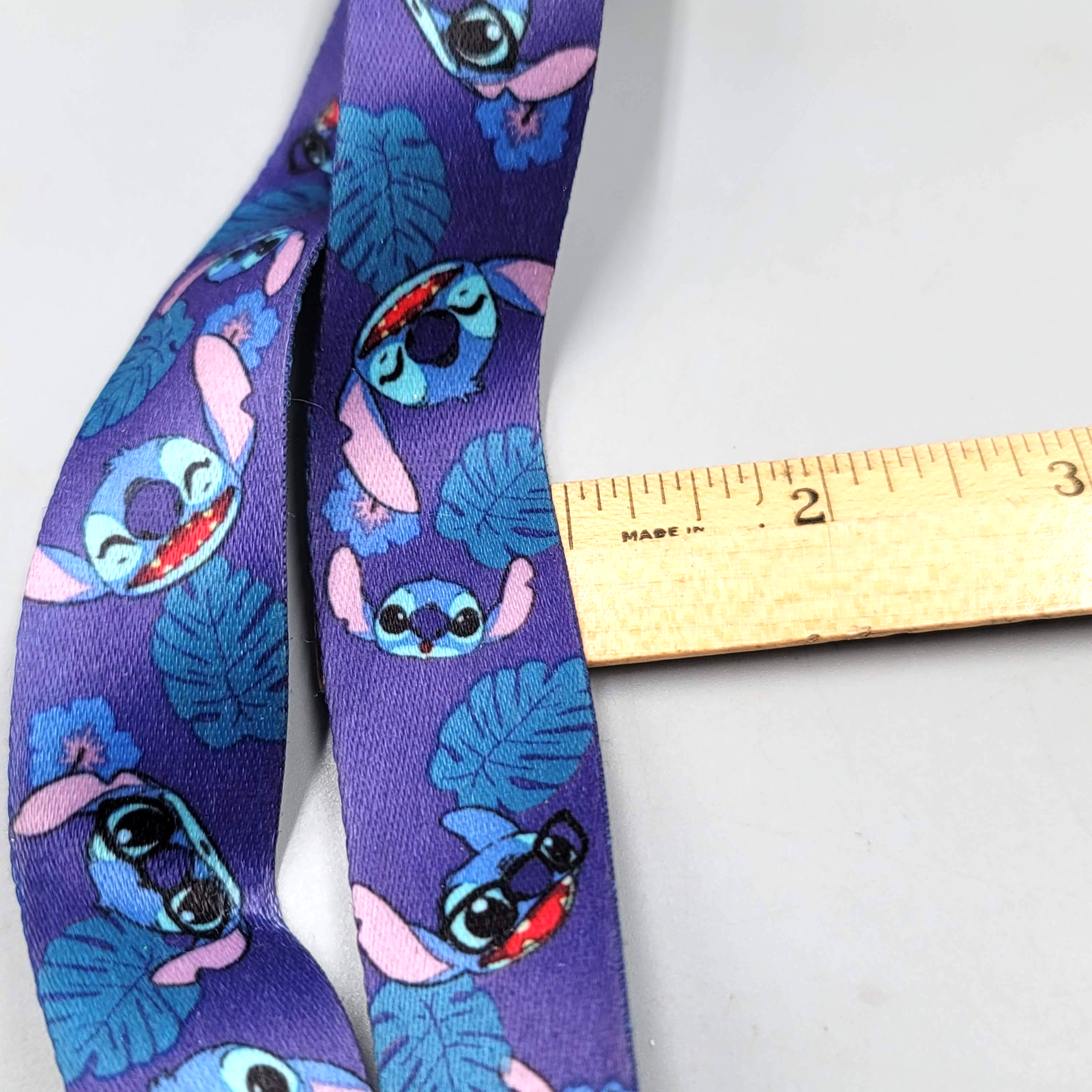 Disney Stitch Lanyard Purple 32 Inch Keychain ID Badge Holder