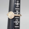 Saint Benedict Silver Tone One Decade Rosary Ring Size 9.25