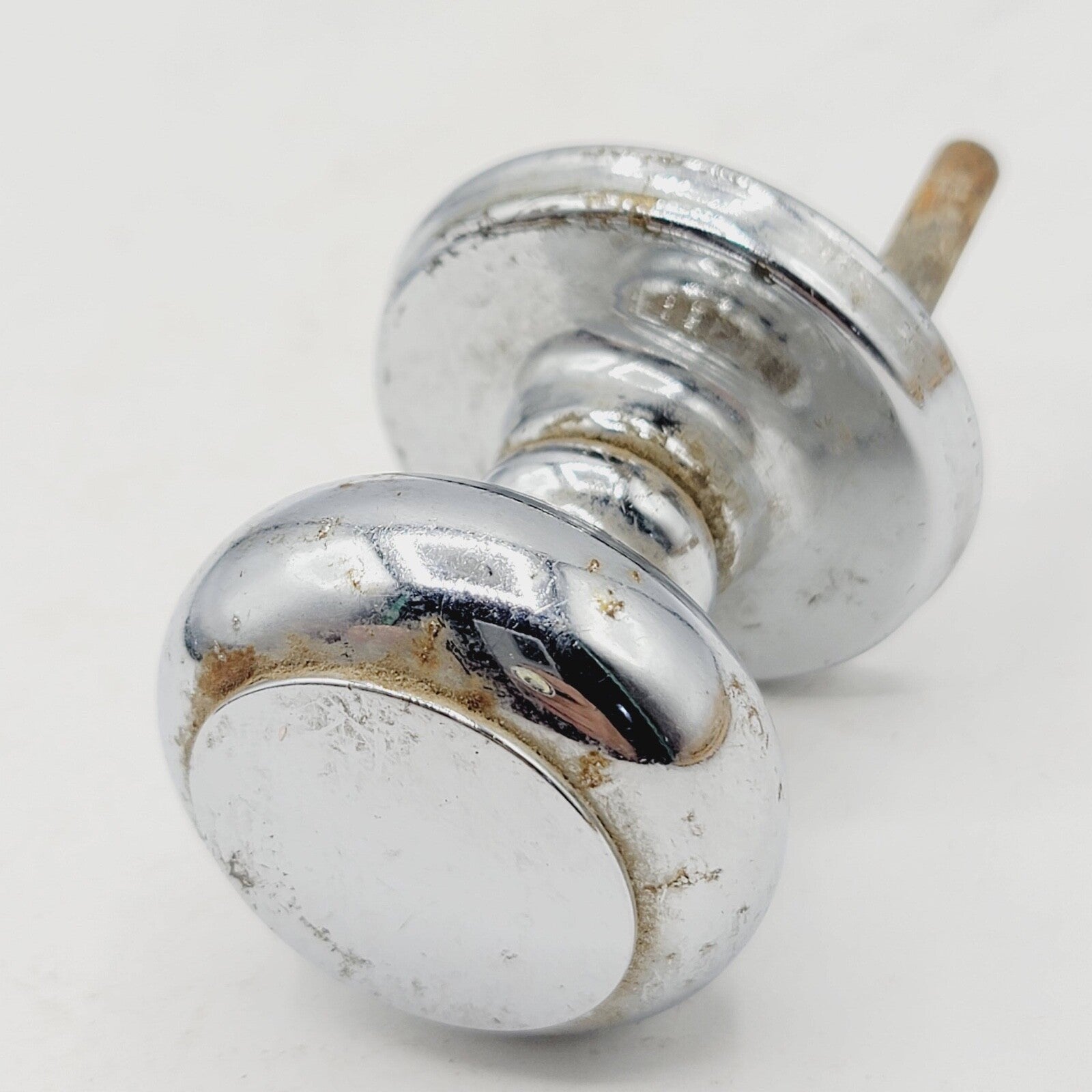 One Single Vintage Steel Door Knob Reclaimed Salvage 2"  MMDH