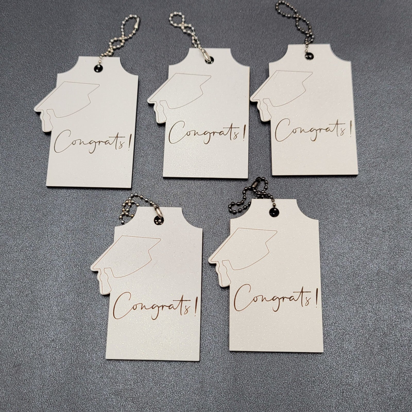 Wine Bottle Wood Gift Tags Lot of 5 CONGRATS Graduate