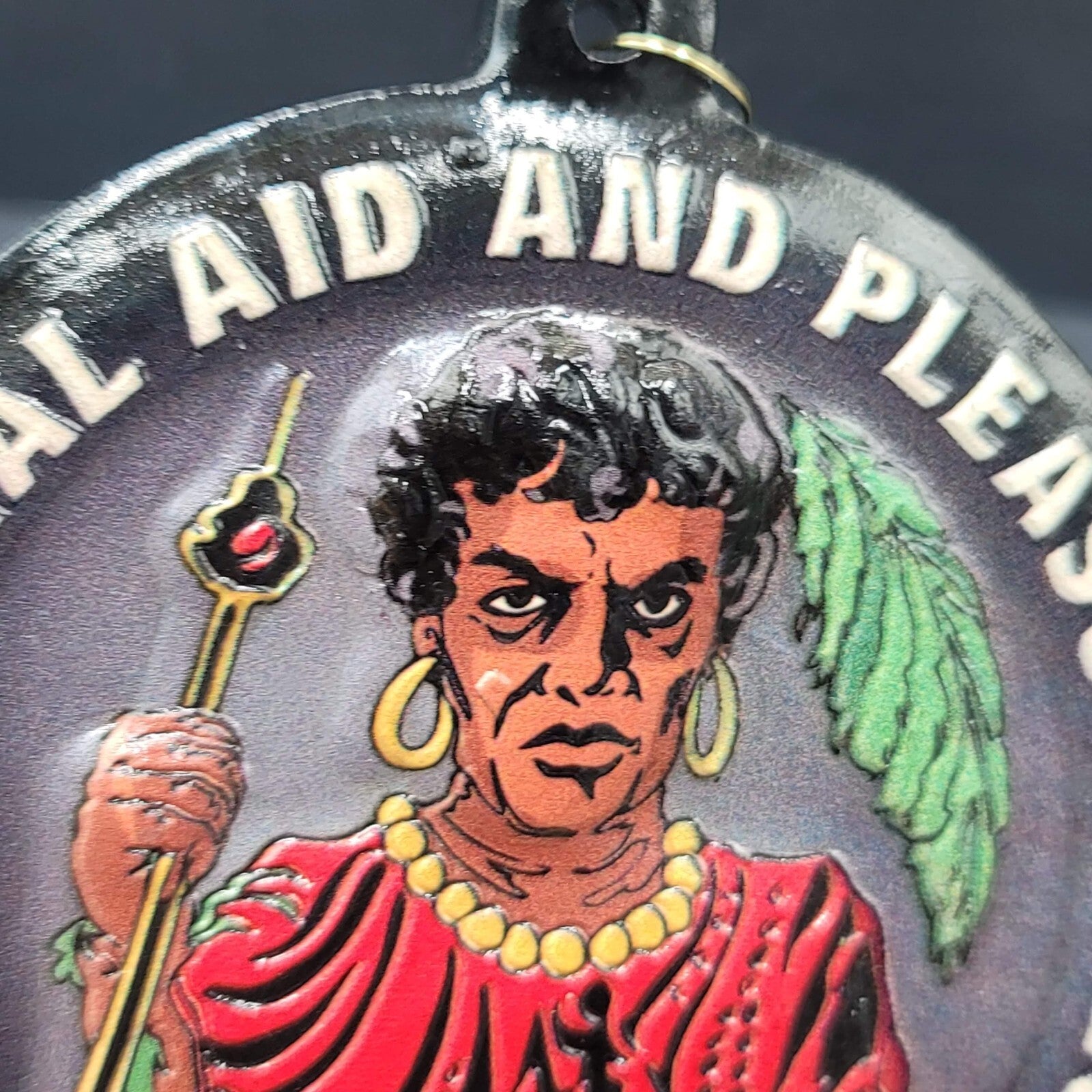 Zulu Social Pleasure Club 1916 Witchdoctor New Orleans Wall Plaque 4.25"
