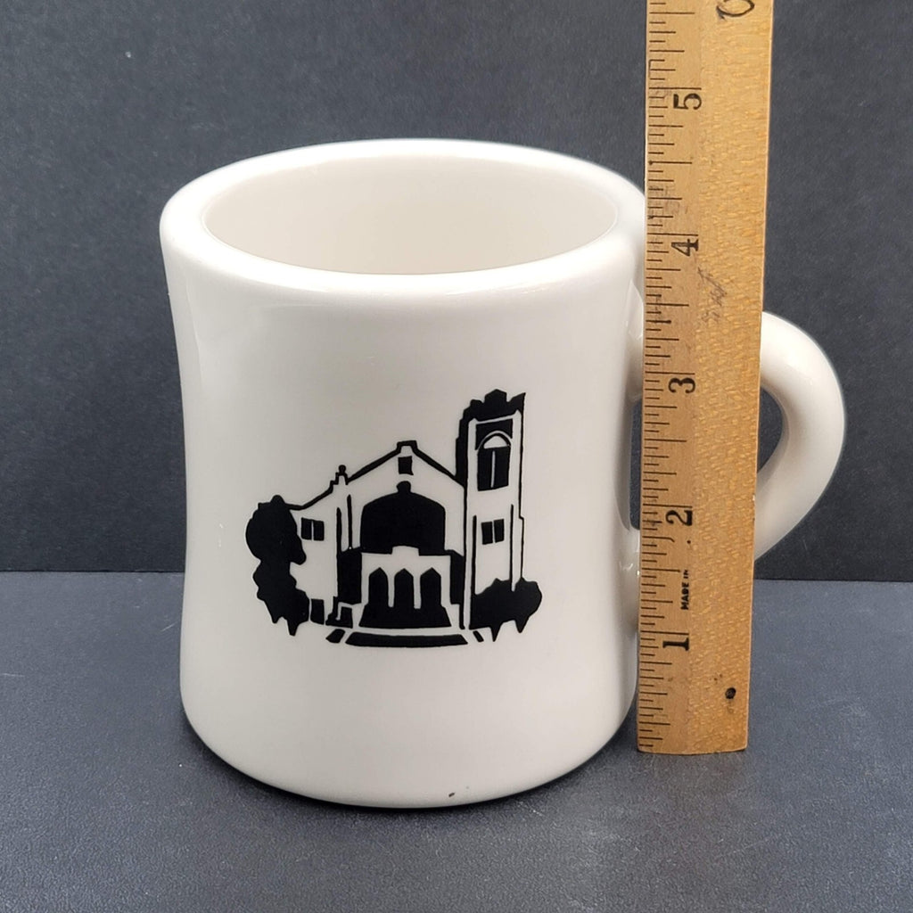 Vintage Munger Place Church Thick Diner Coffee Mug White Black