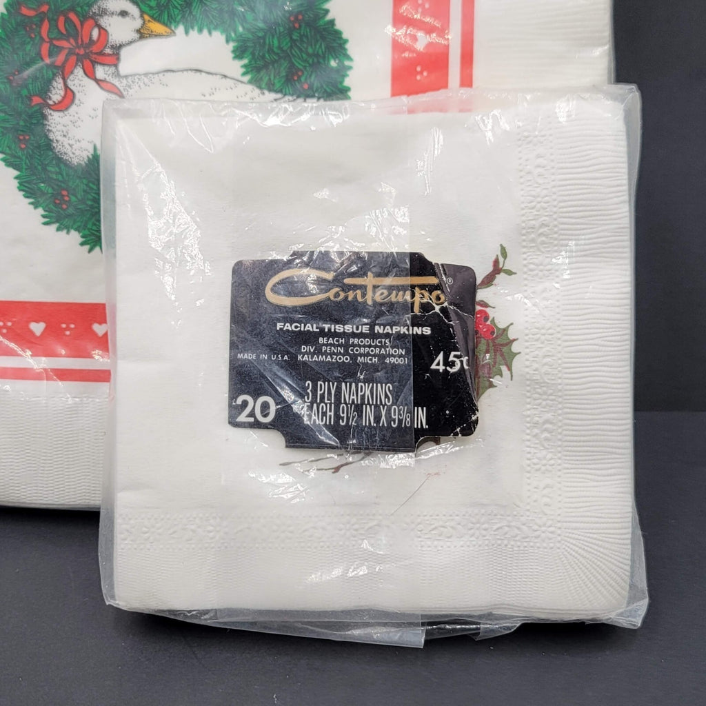 Vintage Christmas Cocktail Napkins Sealed Contempo Themes of Christmas 36 total