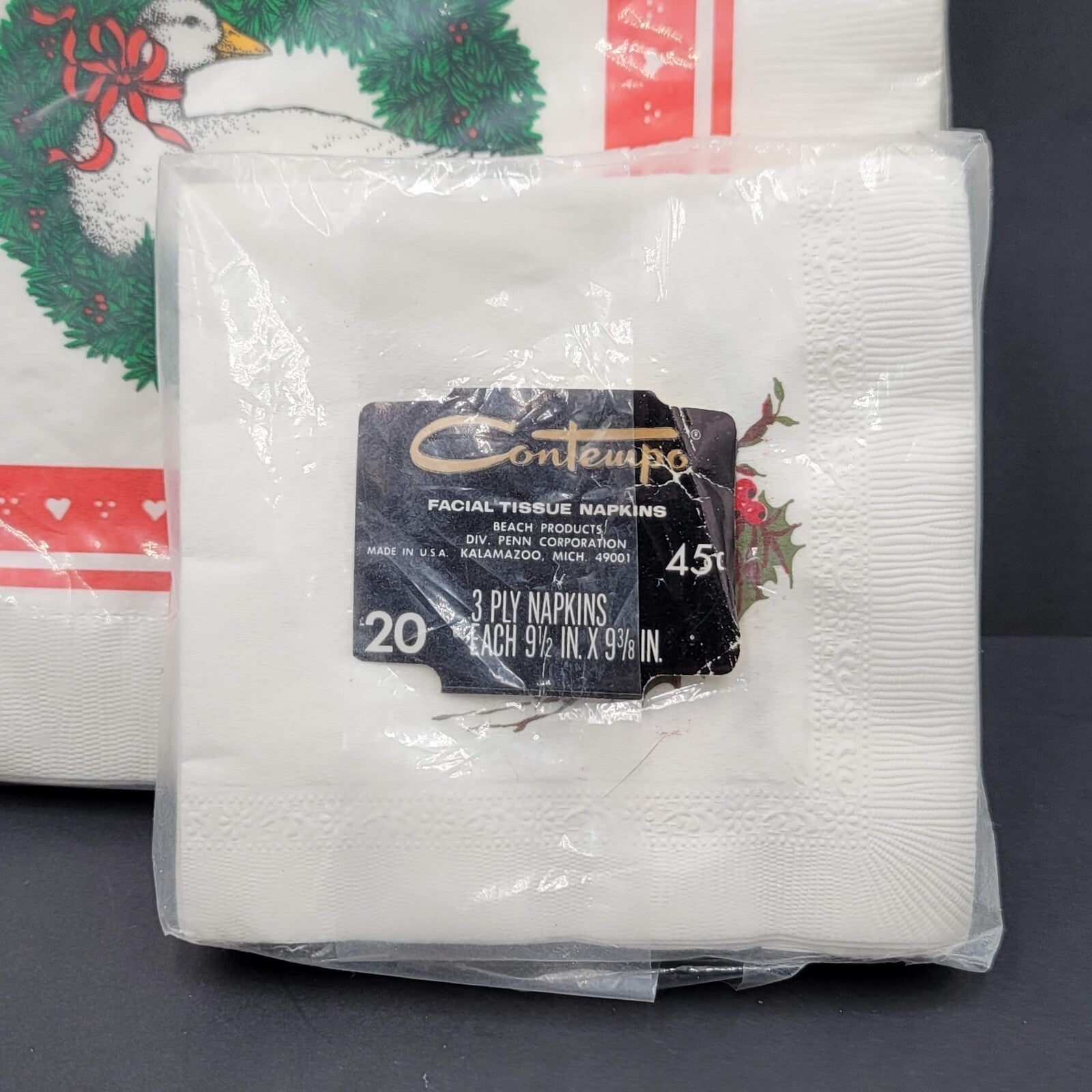 Vintage Christmas Cocktail Napkins Sealed Contempo Themes of Christmas 36 total