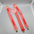 Red Nebraska Huskers Suspenders Adjustable