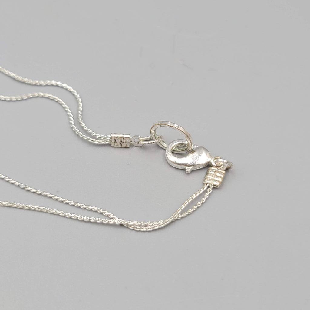 Yellow Bead Long Necklace Silver tone White Polka Dots 30" Double Strand Station