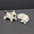Vintage Ceramic Dog 2 in Scottie Dachsund Miniature