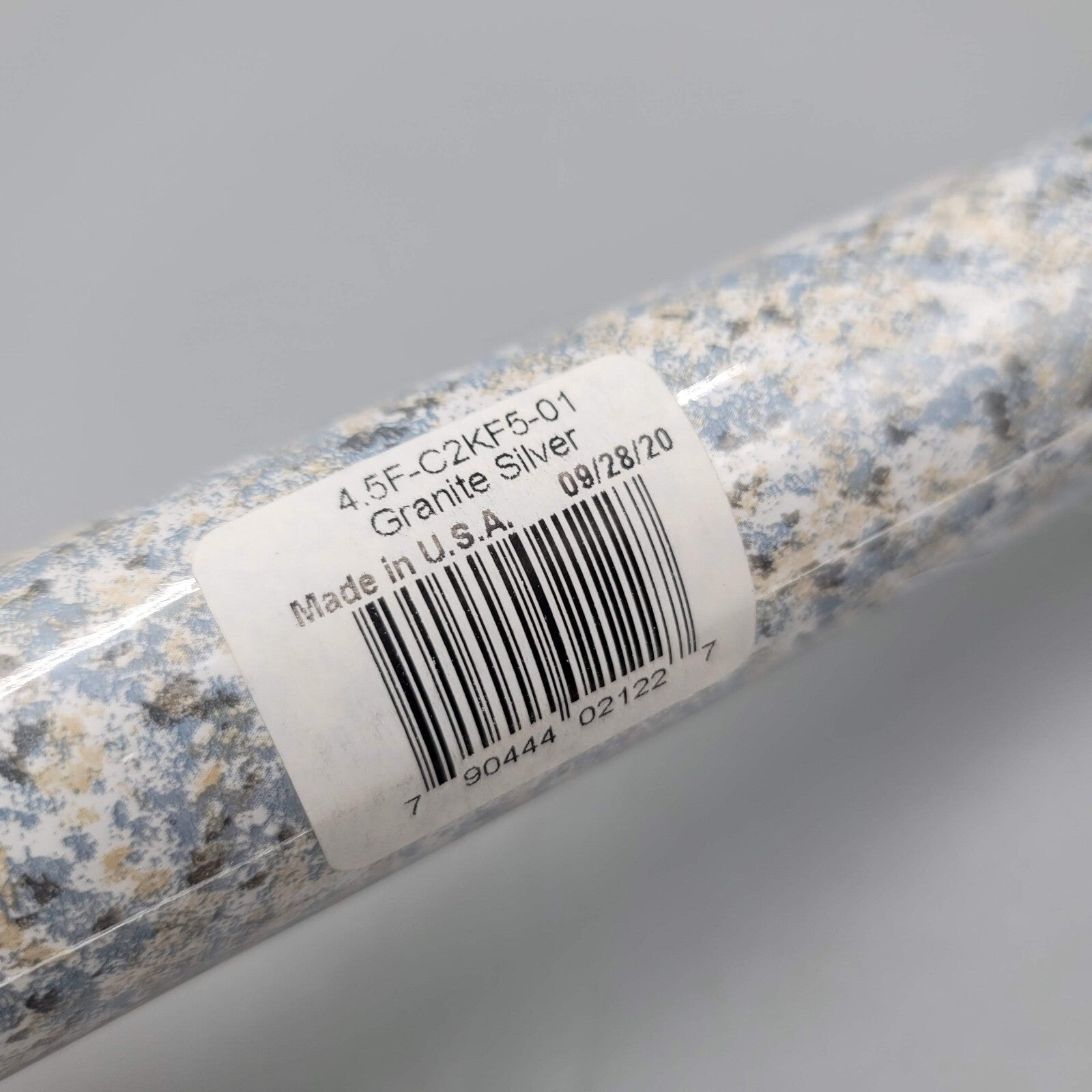Vtg Contact Paper Quick Cover Silver Granite Lot of 2 Rolls 18 in x 1.5 yd each