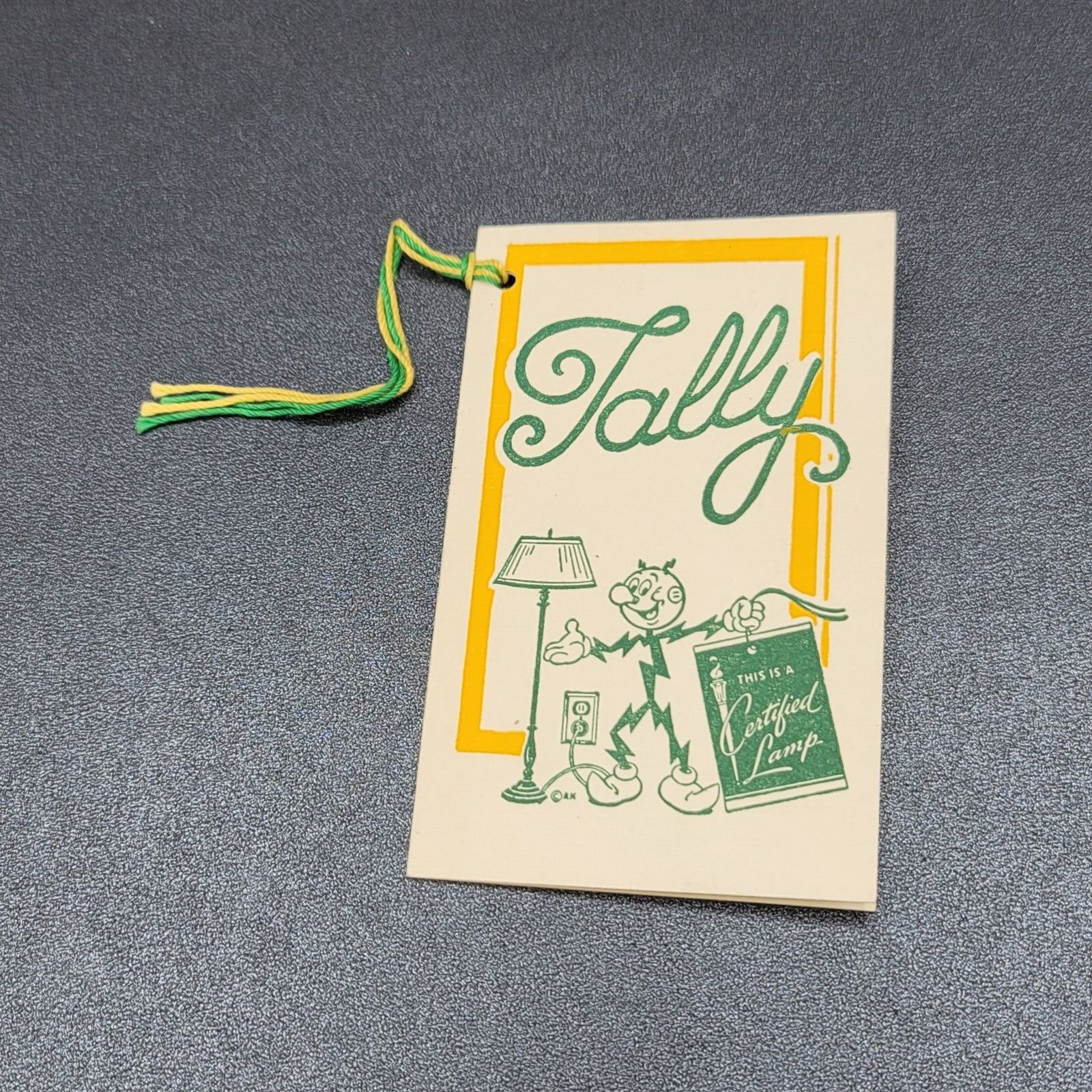 Vintage Electric Co Sparky Art Deco Bridge Tally Scorebook Card NOS Unused