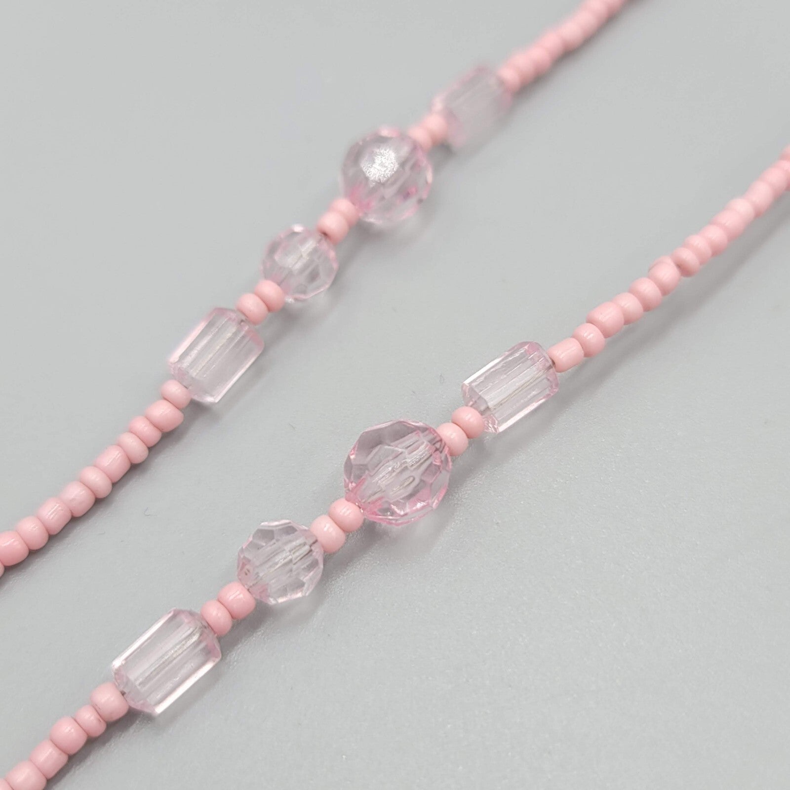 Pink Seed Bead Eyeglass Chain Holder  25"