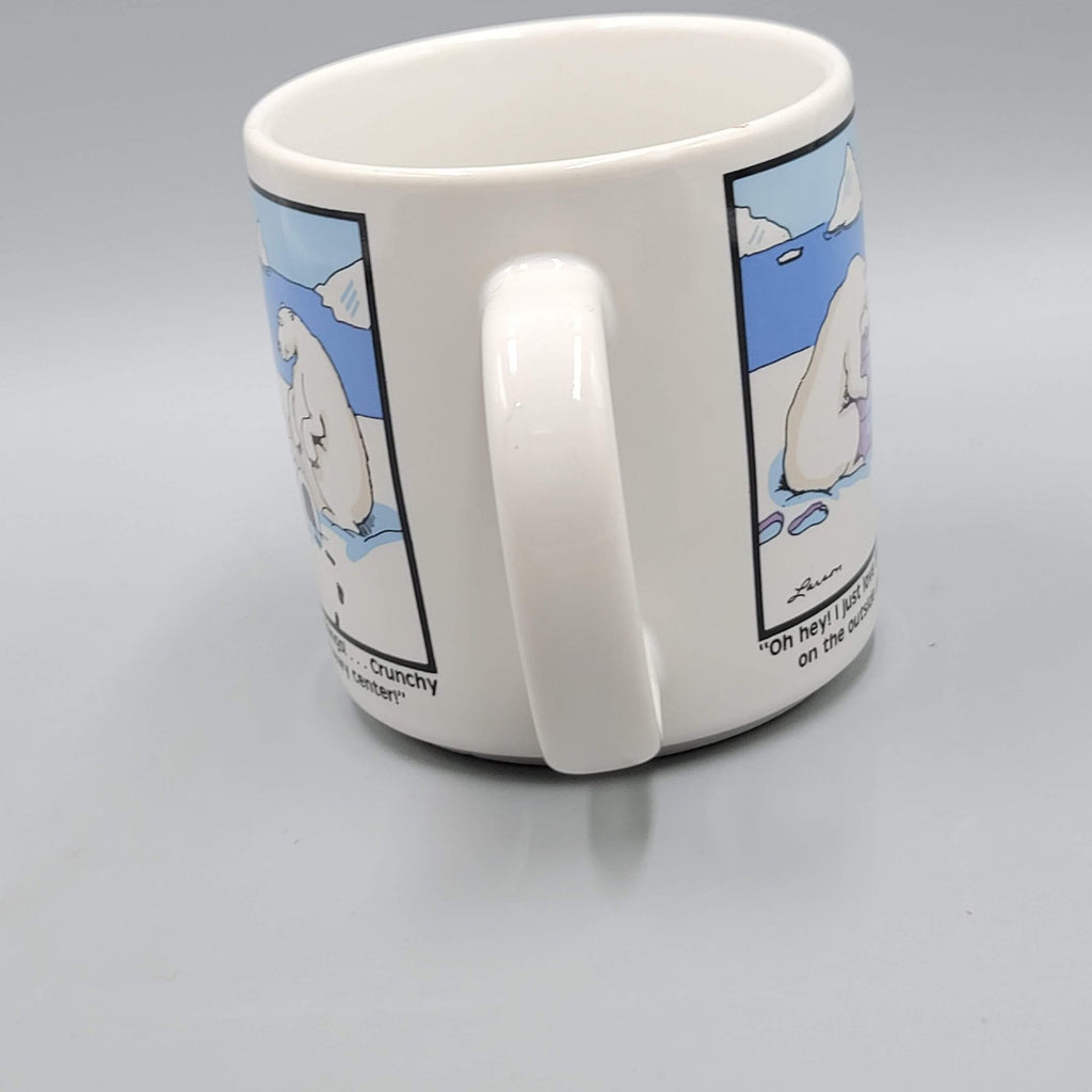 Vintage 1990 The Far Side Gary Larson Polar Bears Igloo Cartoon Coffee Mug Cup