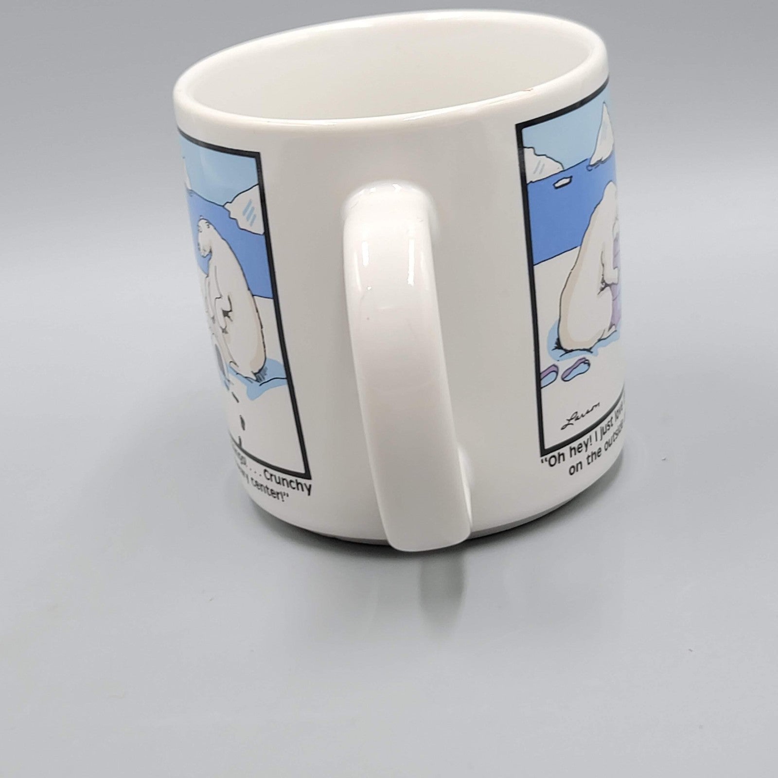 Vintage 1990 The Far Side Gary Larson Polar Bears Igloo Cartoon Coffee Mug Cup