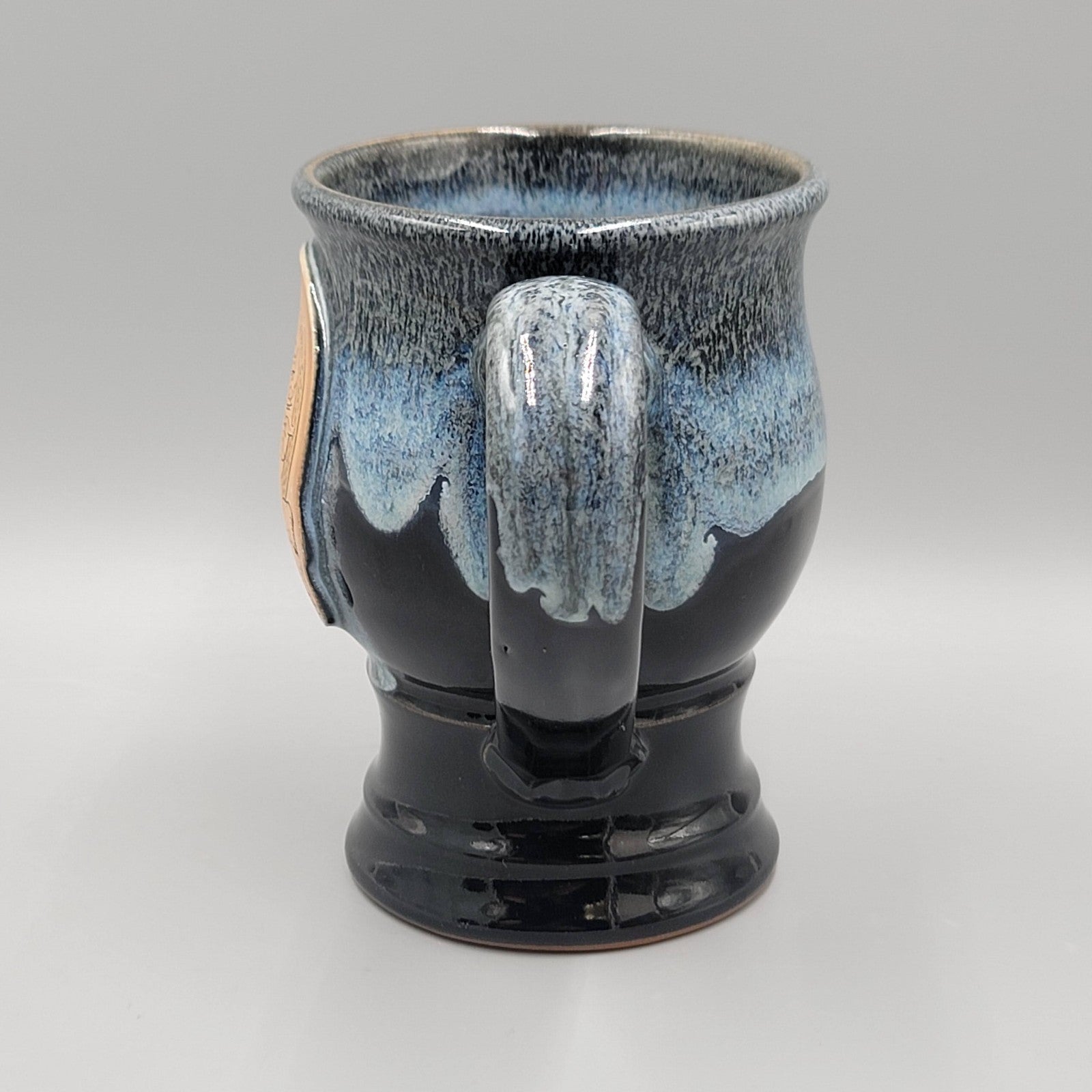 2013 Pleasure Faire Renaissance Festival  Blue Drip Pottery Goblet Mug