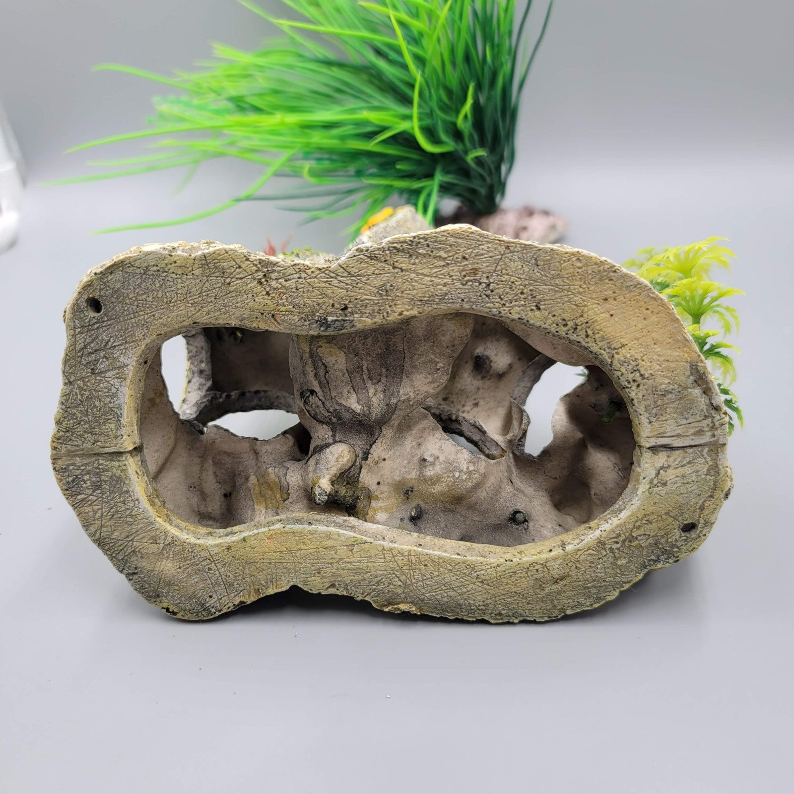 Aquarium Decor Lot Cave Rock Plant Ruins Sunken Airplane Hide Fish Tank Set 4pc
