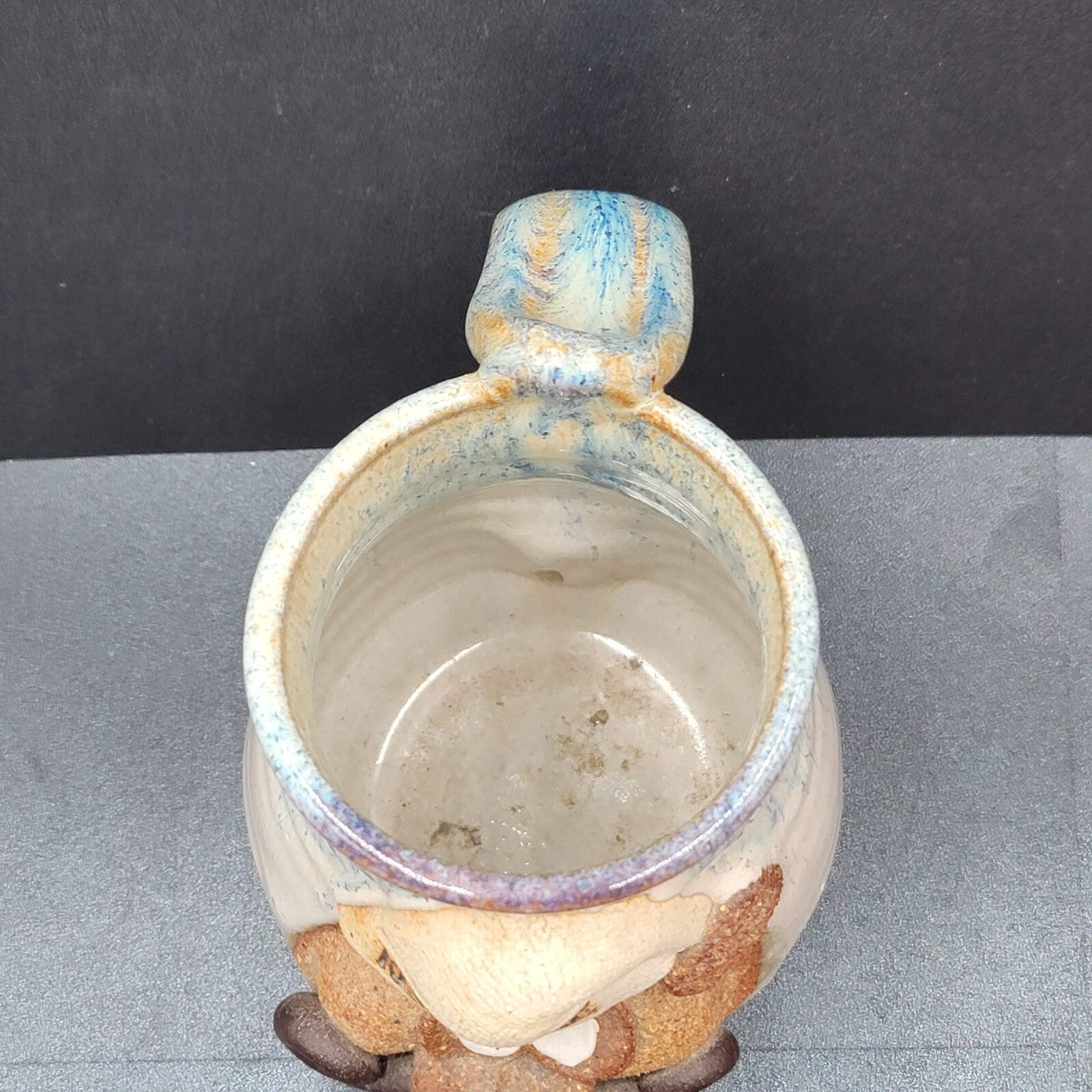 Robert Eakin SIGNED Studio Art Pottery Ugly Face Mug Keystone  5"