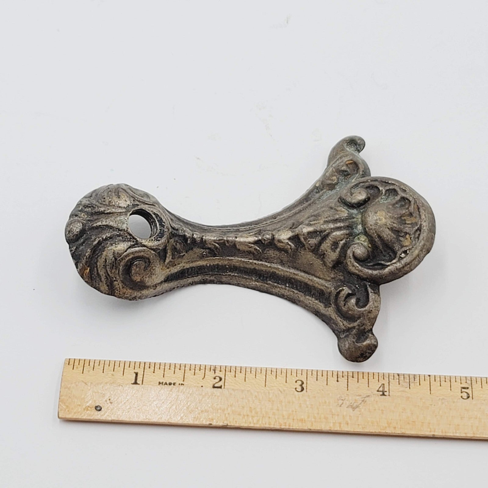 Antique Art Nouveau Deco Solid Brass Bridge Lamp Part Salvage Reclaimed 0077