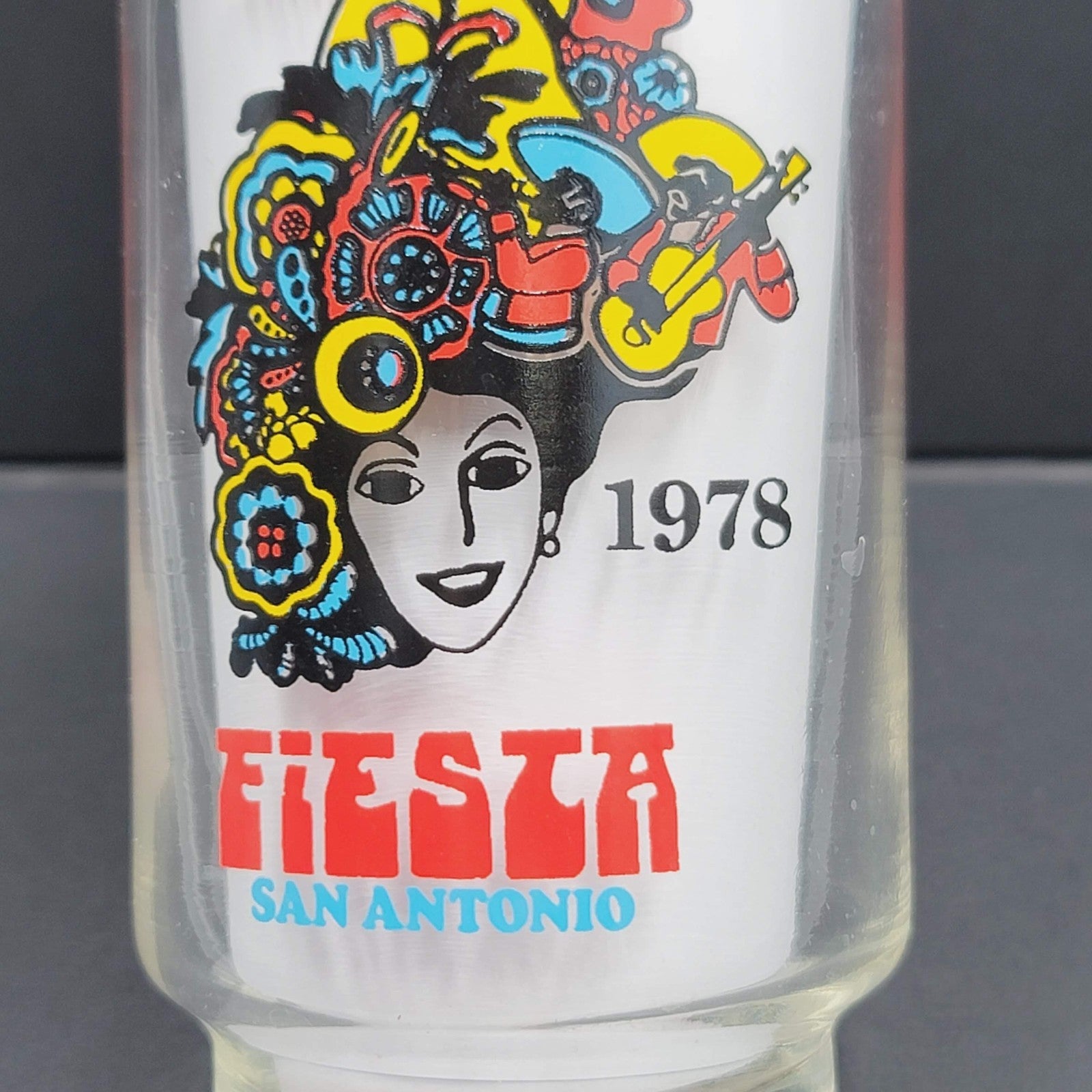 Rare 1978 San Antonio FIESTA Dr Pepper 16 oz Glasses With City Seal 