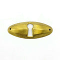 SINGLE Vintage Brass Skeleton Key hole Escutcheon 3/4" x 1 7/8"