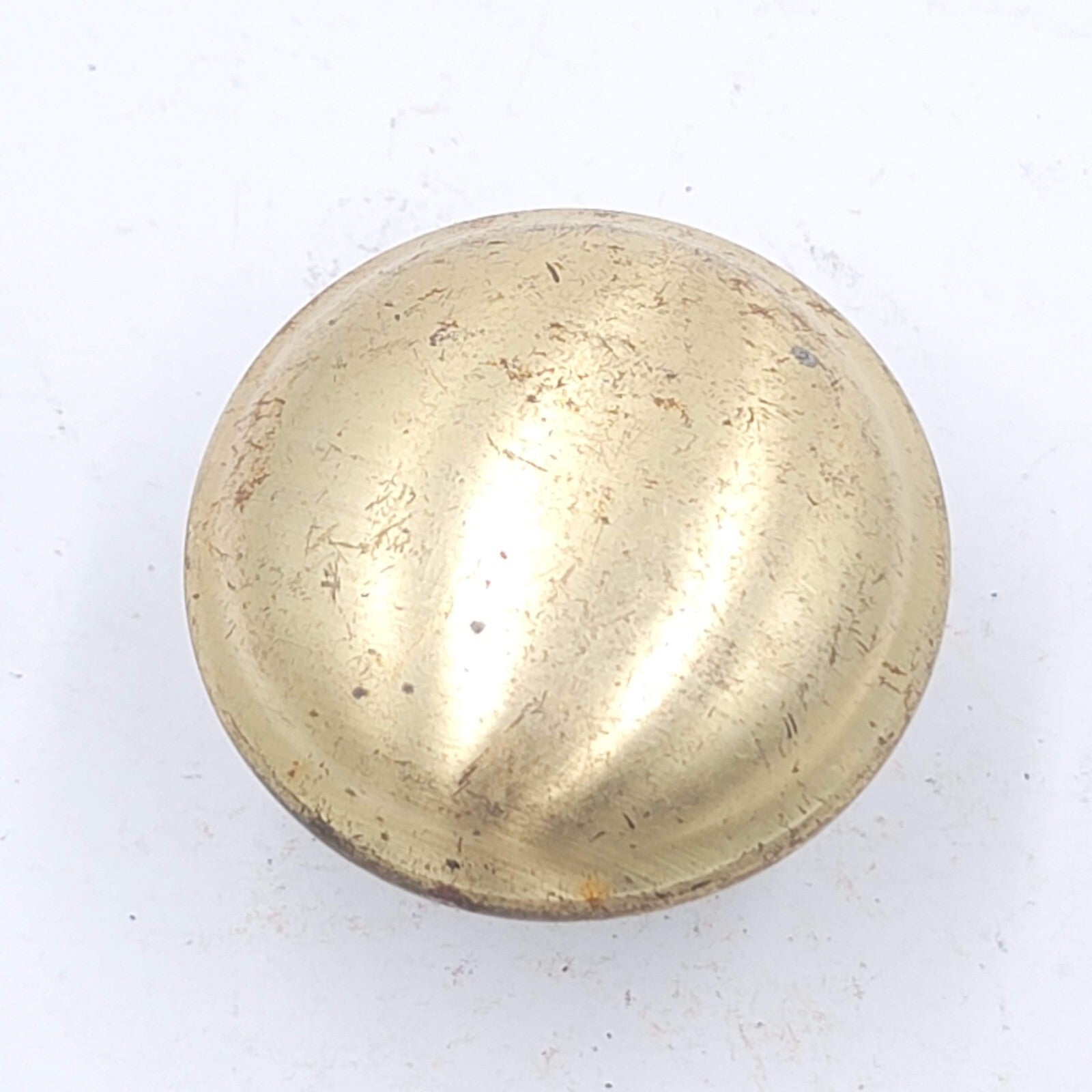 Vintage SINGLE Doorknob Gold Color Salvage Door Hardware 2.25"