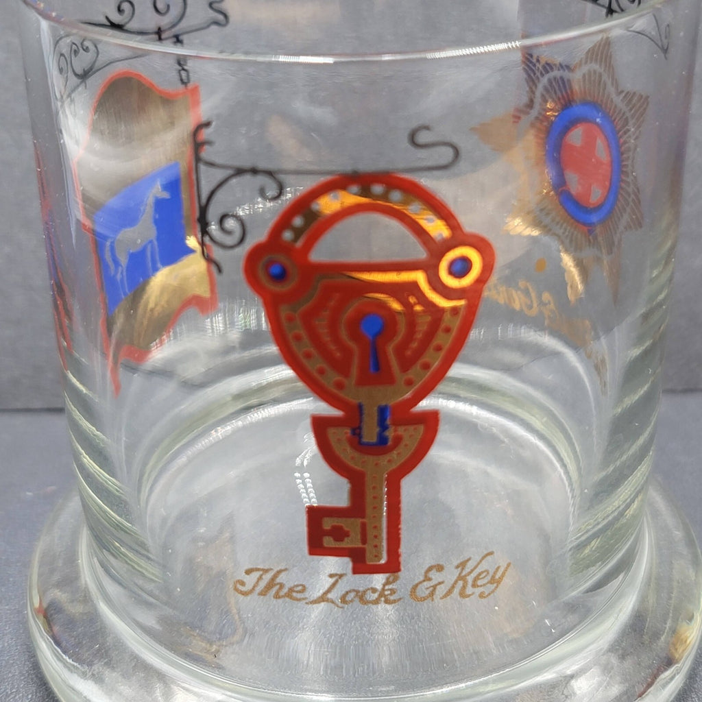 The White Horse Cellar Glasses Scotch Whiskey 4" Tall Weighted Bottom