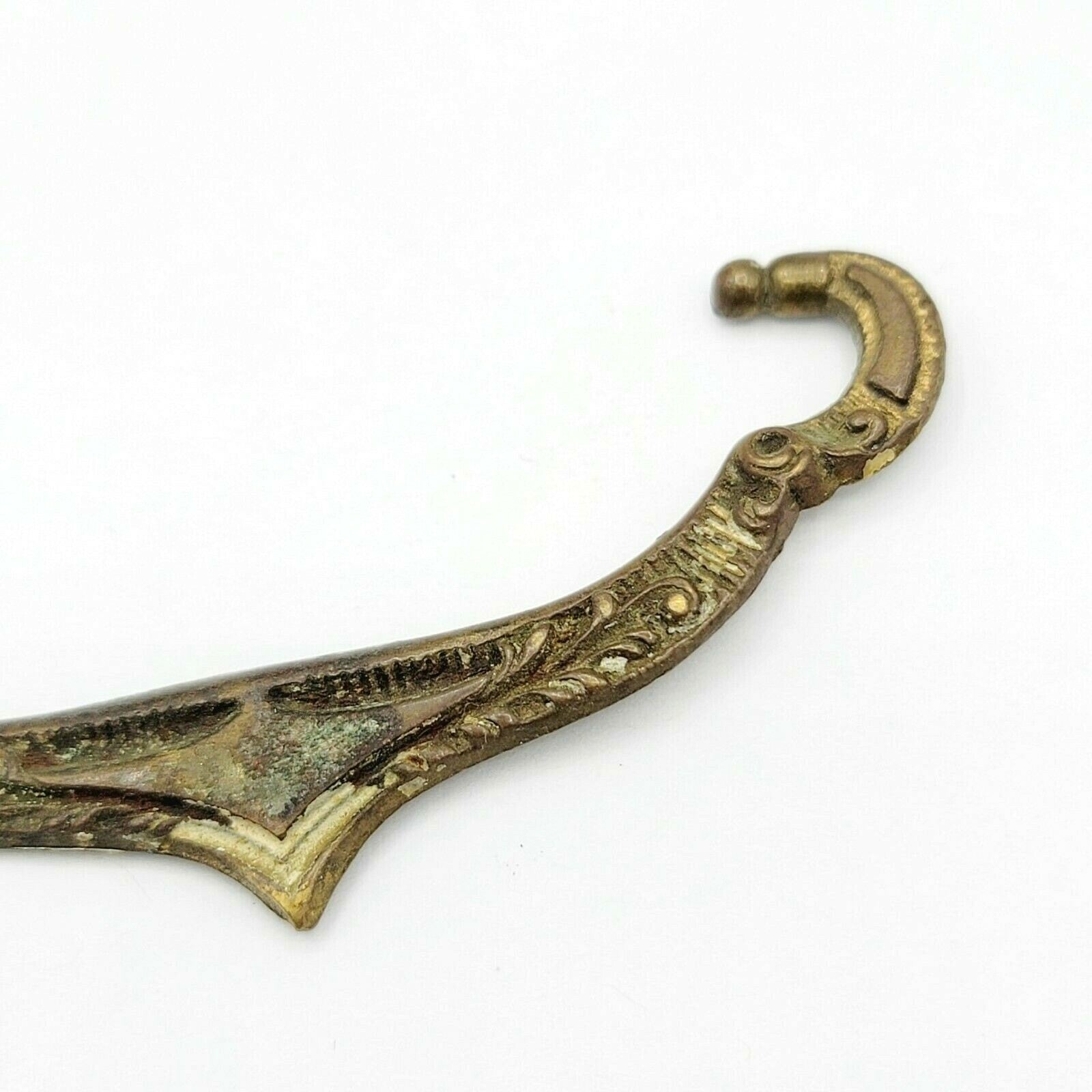 Vintage Single Brass Ornate Bail Pull for 3 in Pull Handle Replacement  0183