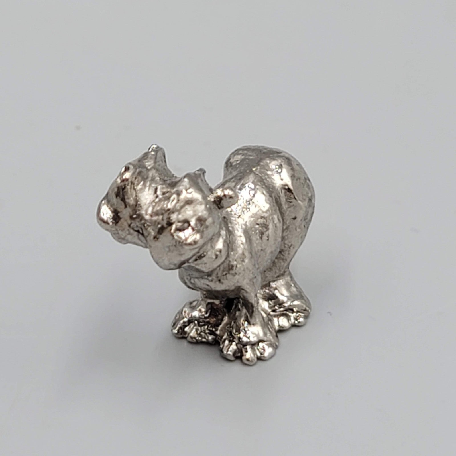 Mini Hippo Figurine Tiny Animal Sculpture Miniature Solid Pewter 1 in