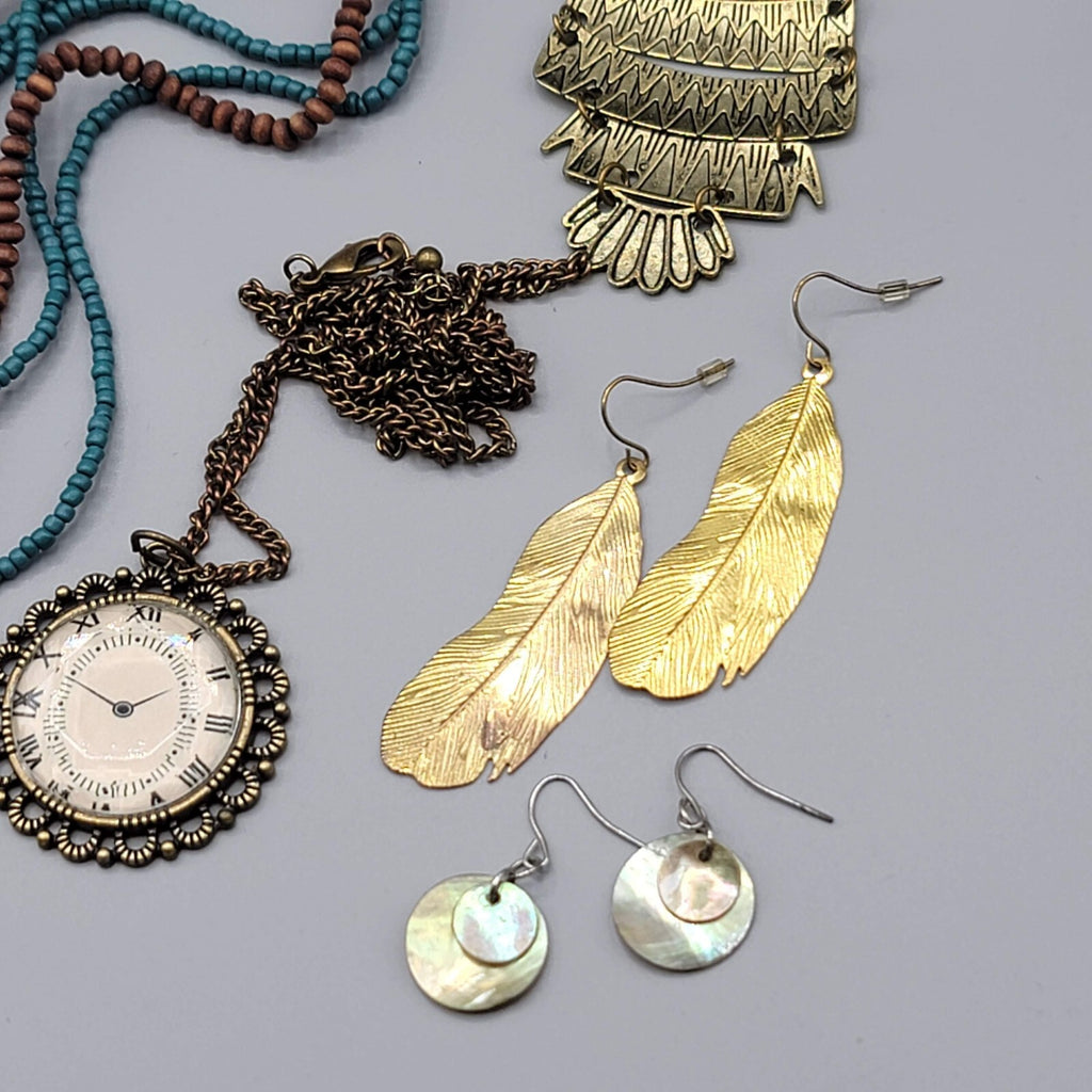 Colorful Jewelry Lot Necklaces Bracelets Earrings 38 pcs ALL WEARABLE or RESALE