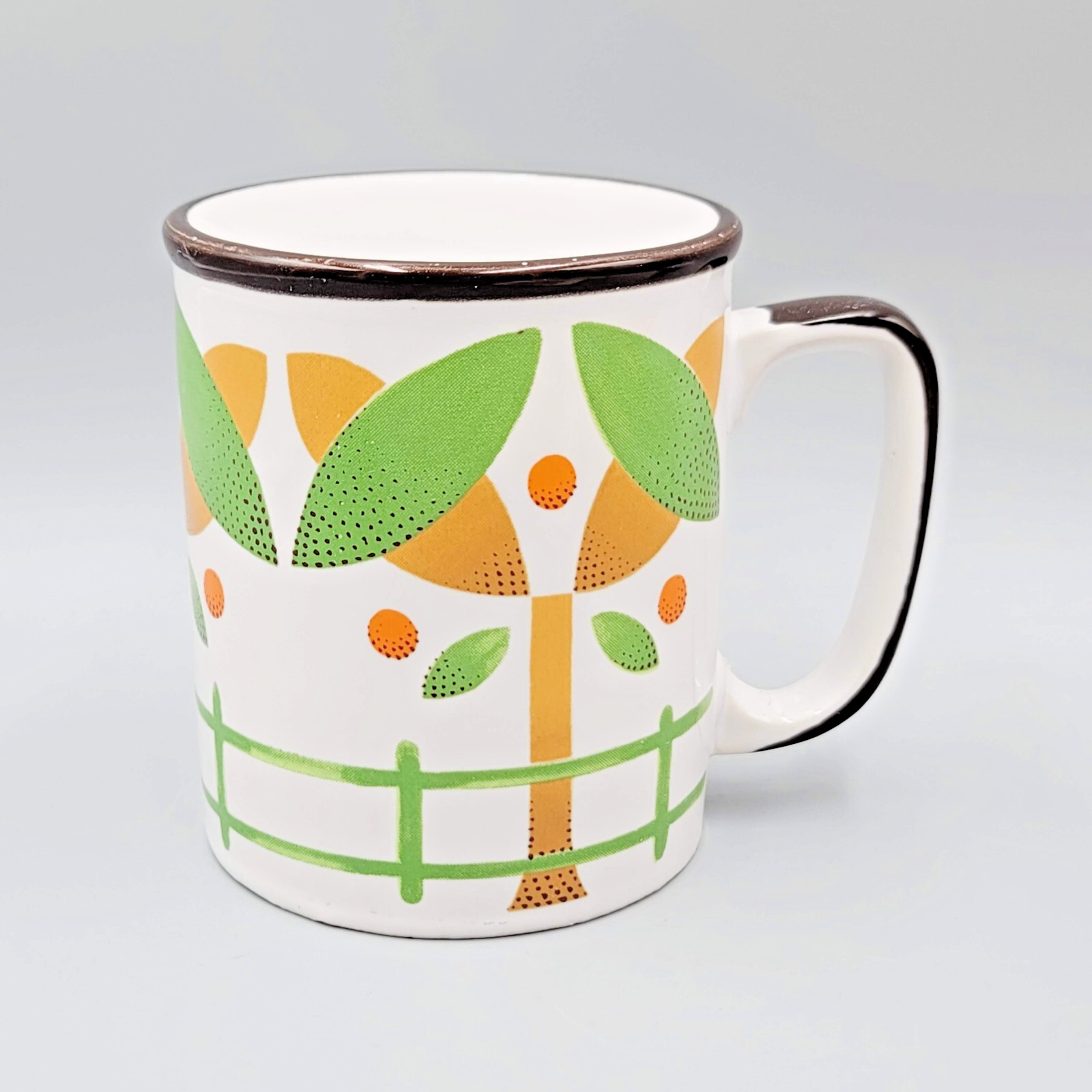Vintage Scandinavian Tree Coffee Mug Ceramic Made in Japan