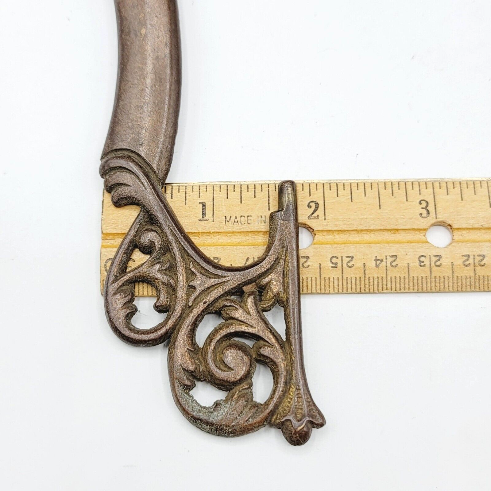 Vintage Large Ornate Brass Bail Pull for 3" Pull Handle Replacement