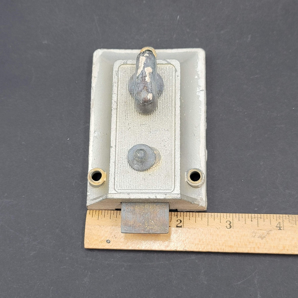 Vintage Silver Surface Rim Night Lock Latch No Keeper Salvage B754