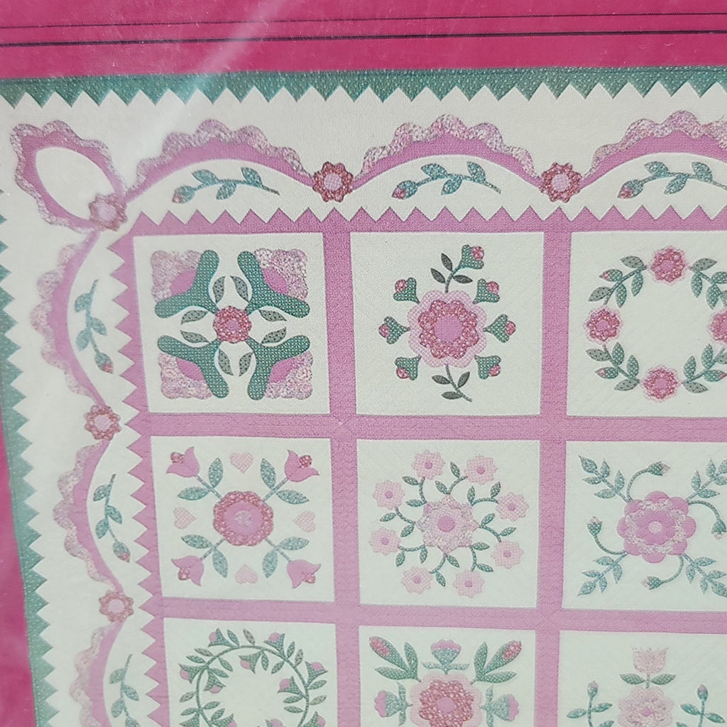 Rose Sampler Supreme Quilt Pattern Rosemary Makhan Vintage 1992 84"x100"