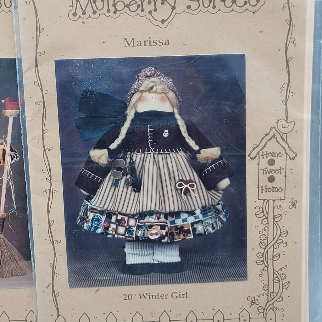 Mulberry Street Stitchery Embroidery 3 Patterns Bunny Snowman Winter Girl