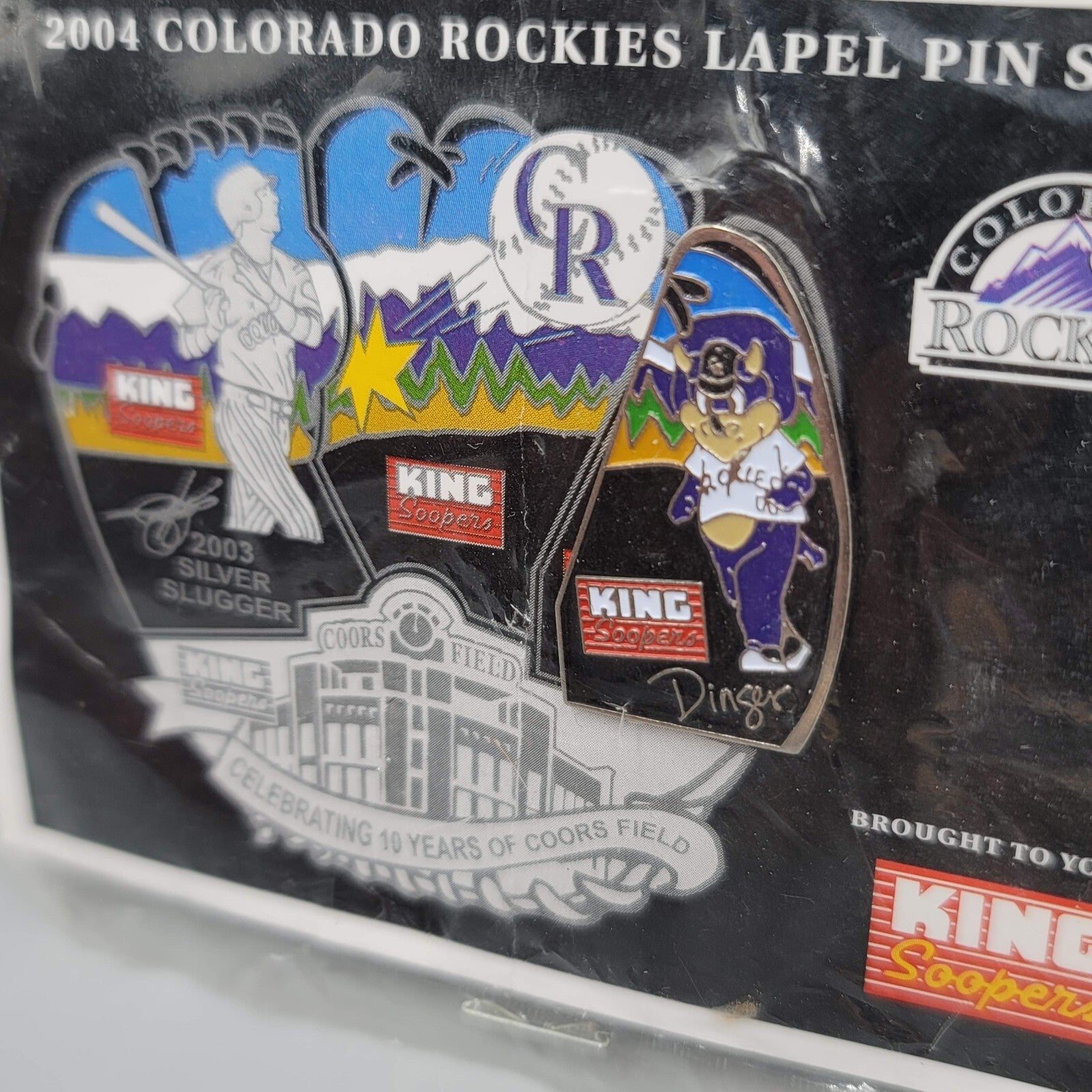 Vintage 2004 MLB Colorado Rockies Collection Lapel Pins Lot of 2 NOS