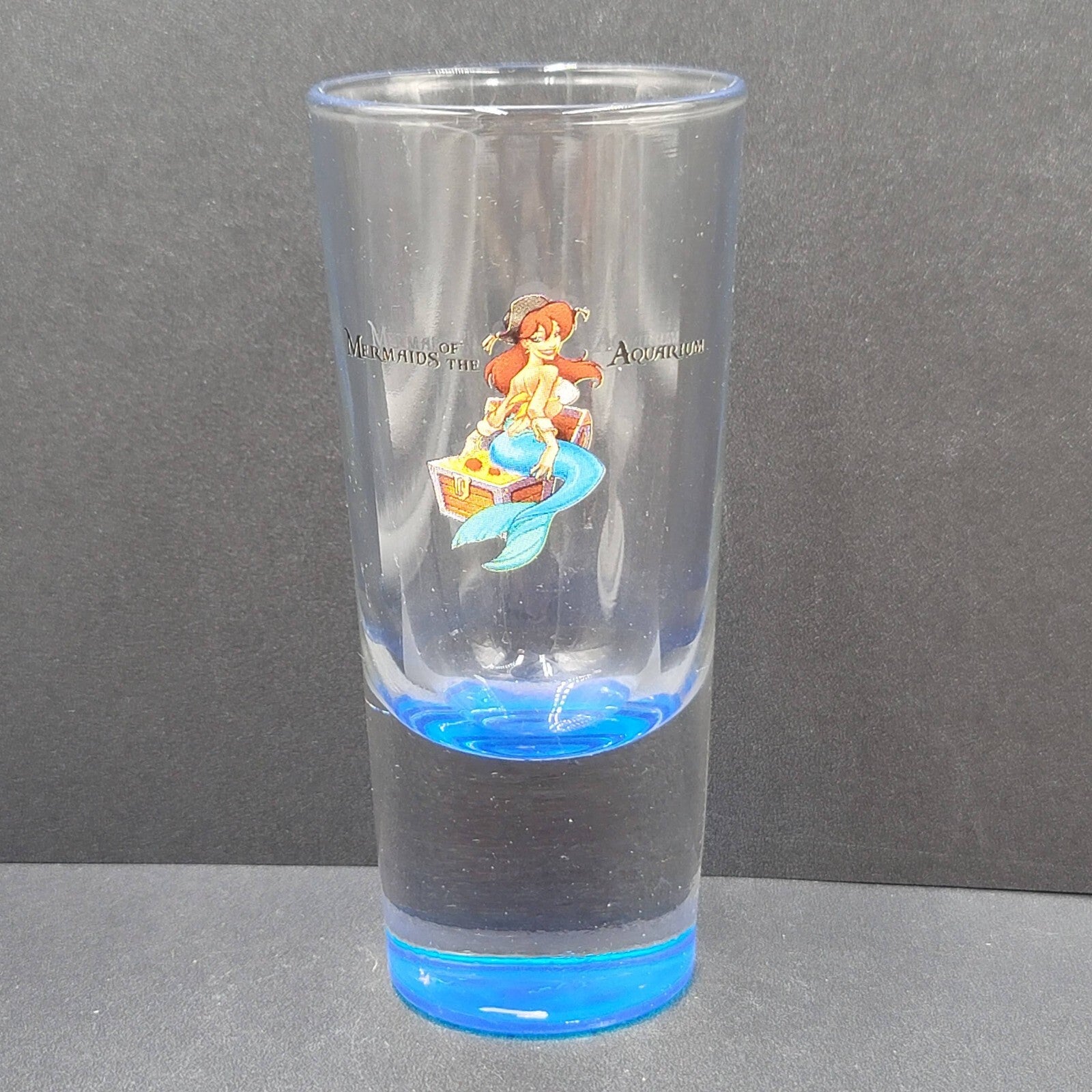 Mermaids of the Aquarium SHOT GLASS Extra Large Tall Shooter 5.25 in