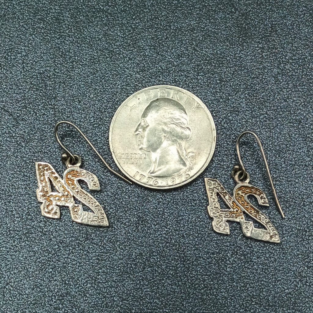 Vintage Pierced Earrings Sterling Silver 24 Jeff Gordon Nascar Dangle 1/2"