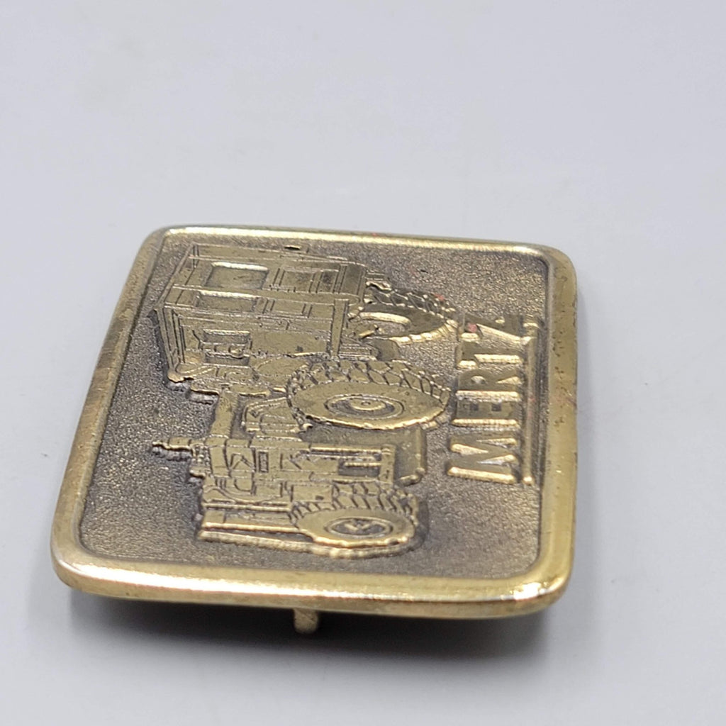 MERTZ Belt Buckle Mens Brass Made in USA Industrial Construction Truck Tractor